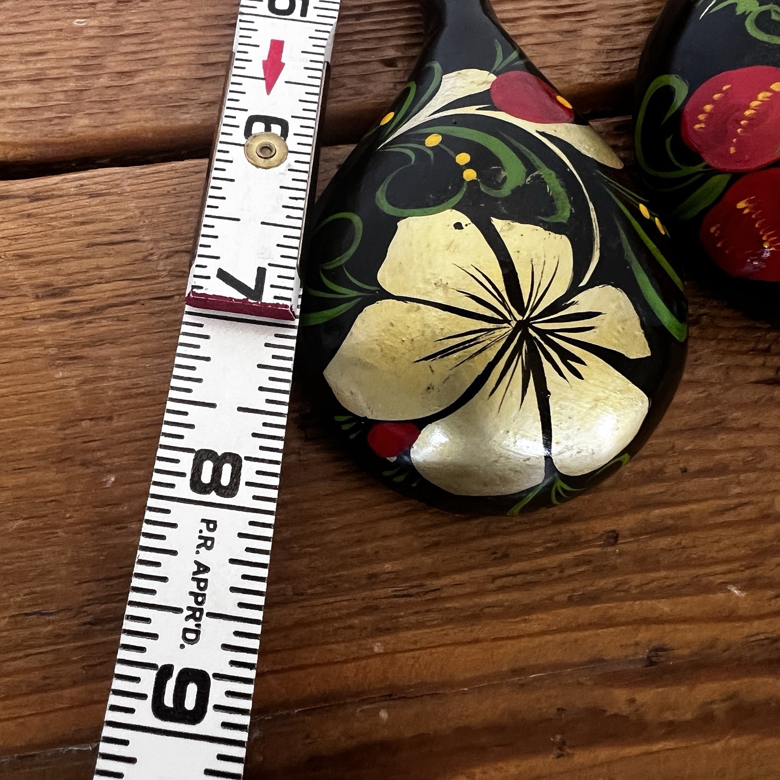 Souvenir wooden spoons from Ukraine handpainted folk art authentic vintage *LOOK