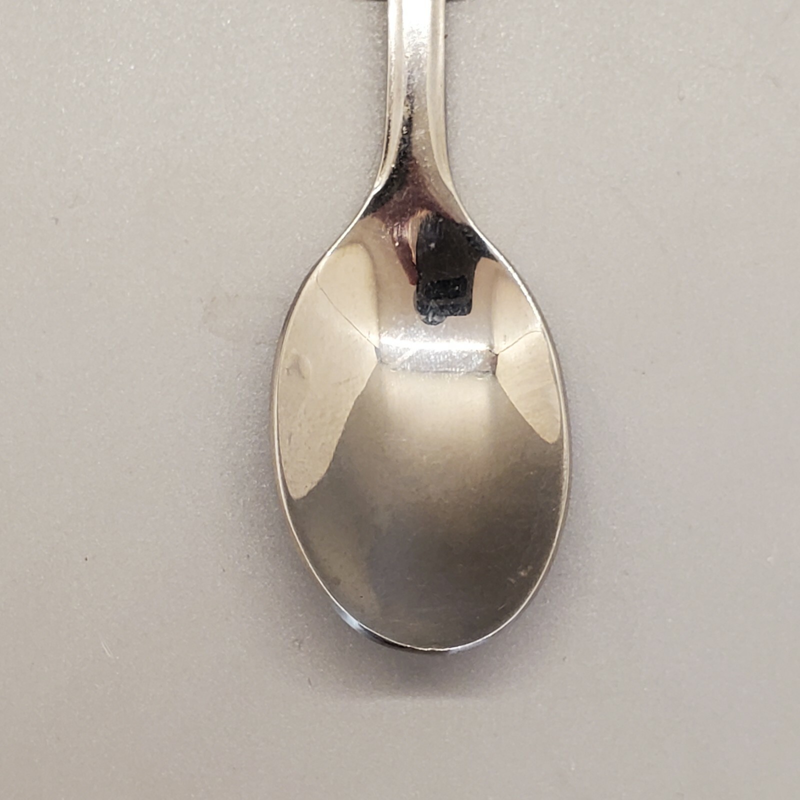 Pastoral Scene Souvenir Spoon Pewter Stainless Steel Herding Goats Cows VGUC