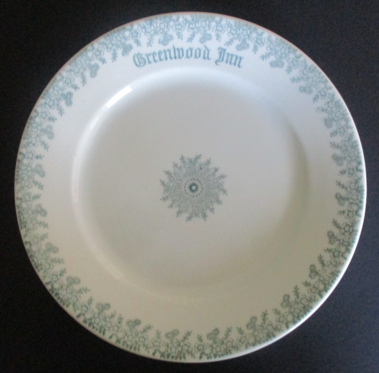 Early 20th Century Souvenir Dinner Plate Greenwood Inn Ellenville New York