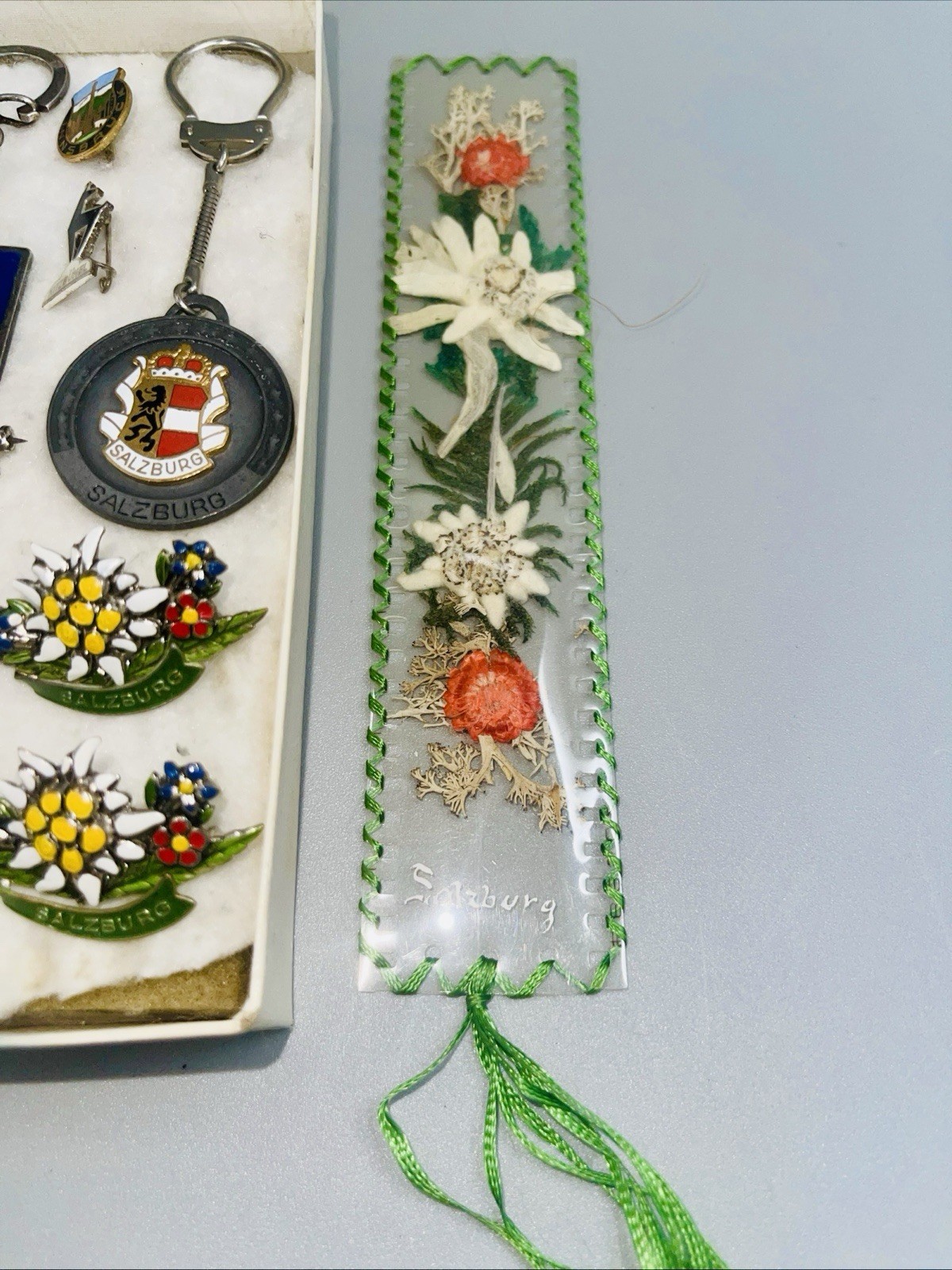Vintage Lot of Souvenir Pins from Salzburg, Kitzbuhel, Innesbruck and Champonix.