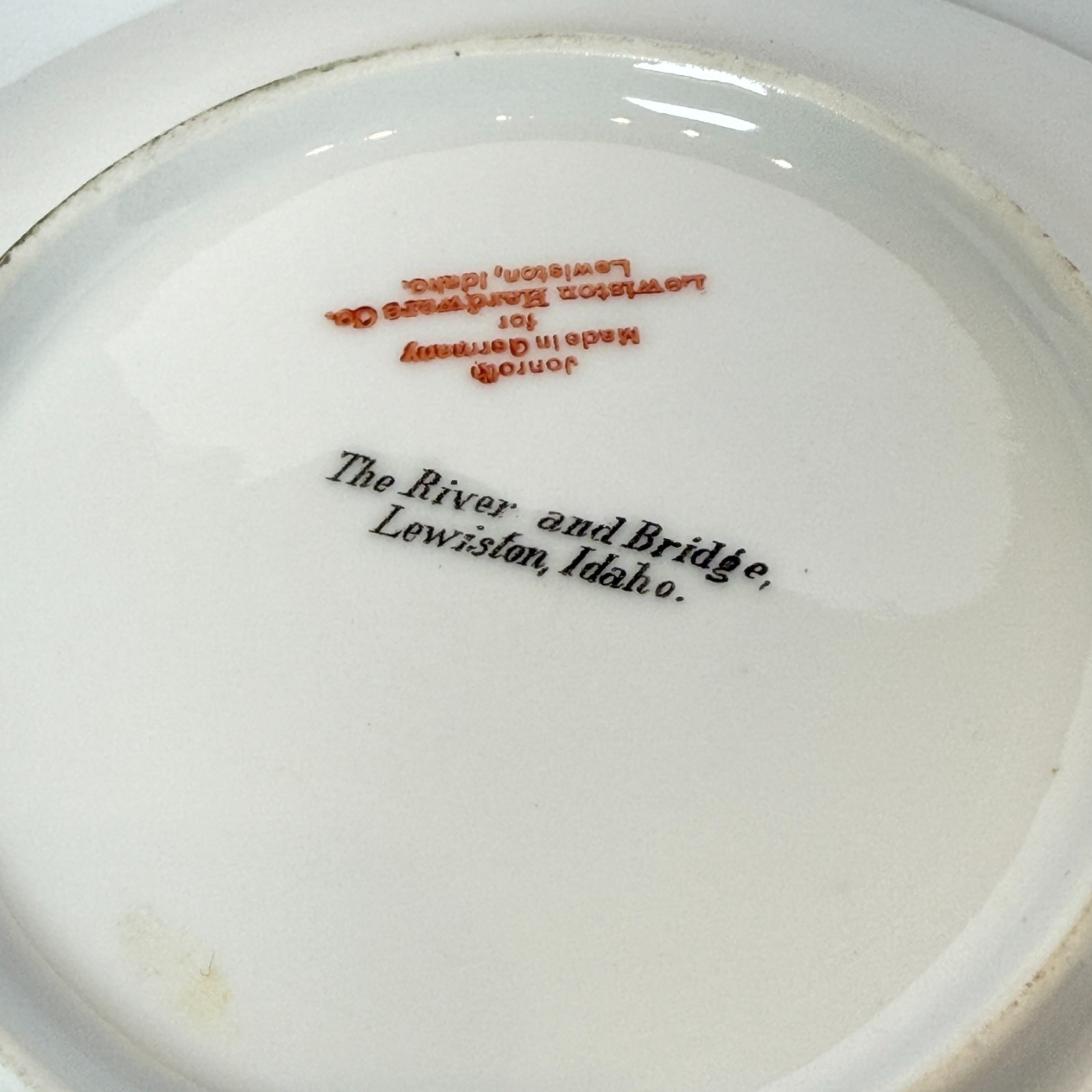 LEWISTON ID IDAHO Antique Souvenir China TRINKET DISH PLATE