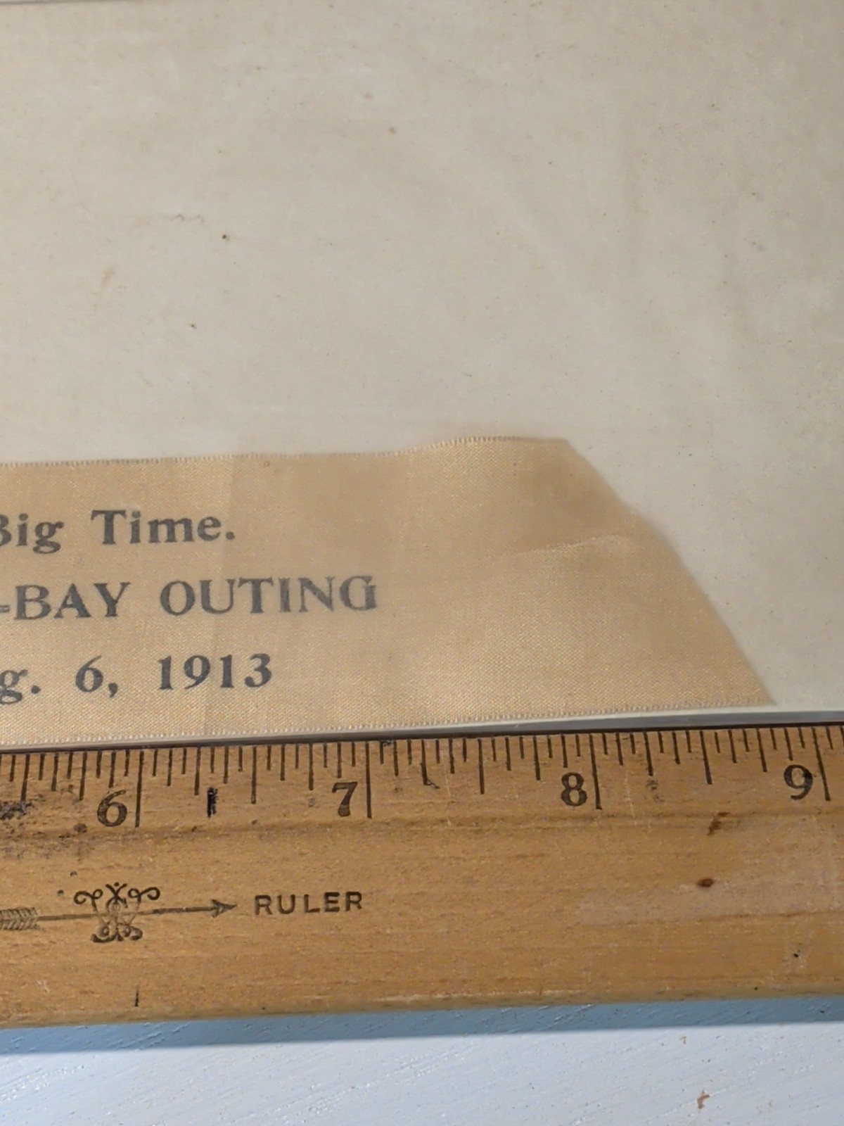 Put In Bay Ohio Silk Cloth Ribbon Gaymans’ Outing August 6 1913 Rare Lake Erie