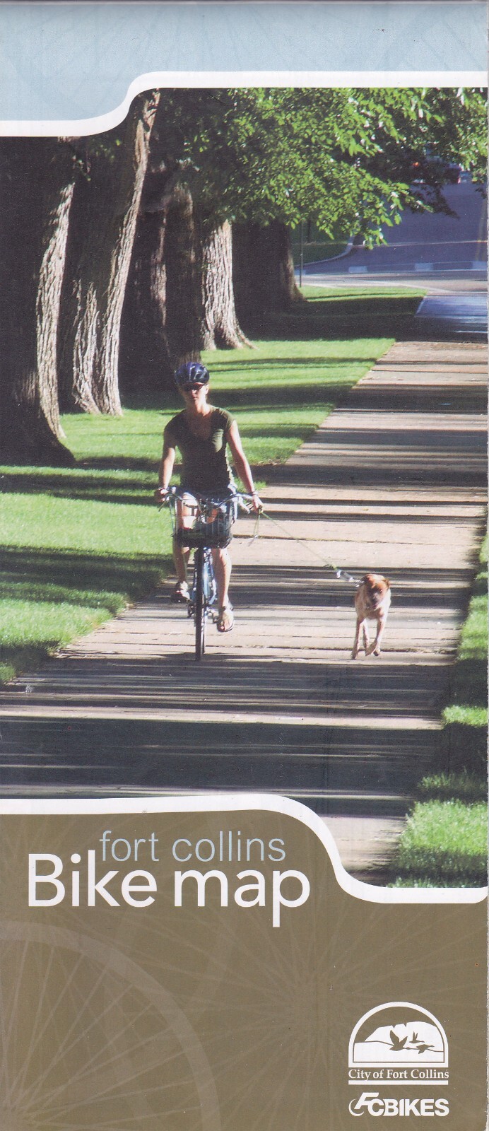 2007 Fort Collins Colorado Bicycle Routes Map