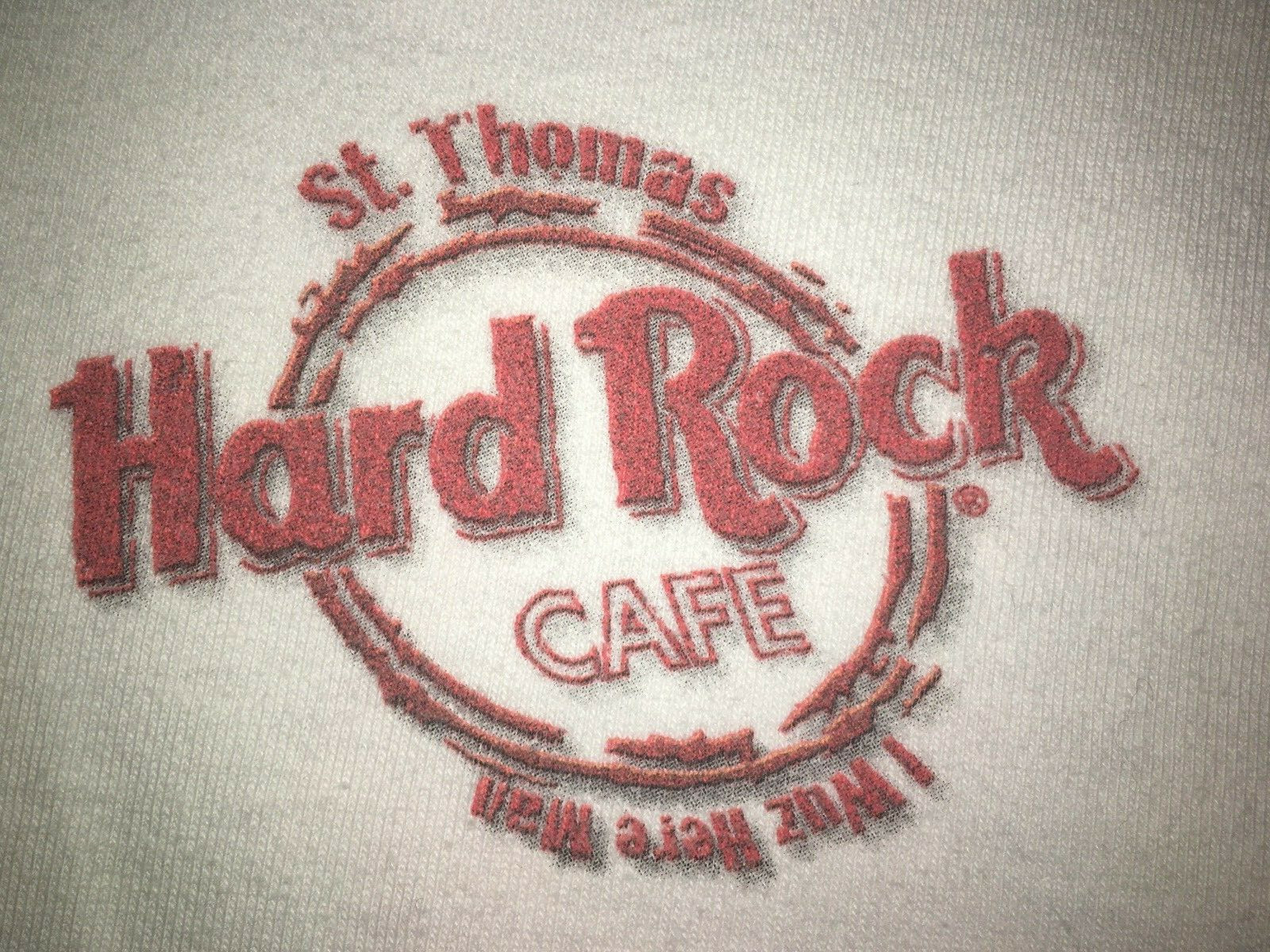Vtg HARD ROCK CAFE ST THOMAS T SHIRT Rare Heavy Tee Virgin Islands Caribbean