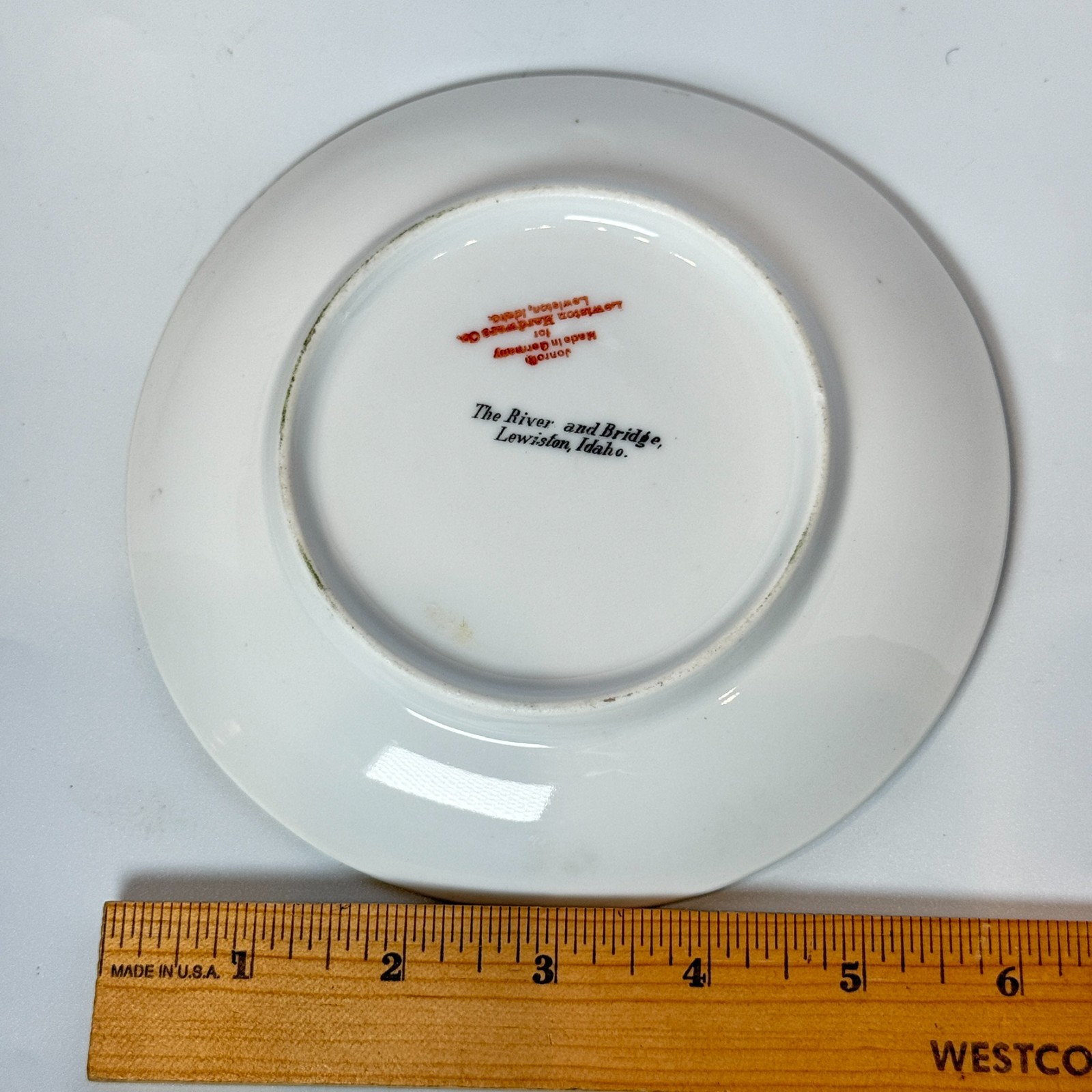 LEWISTON ID IDAHO Antique Souvenir China TRINKET DISH PLATE