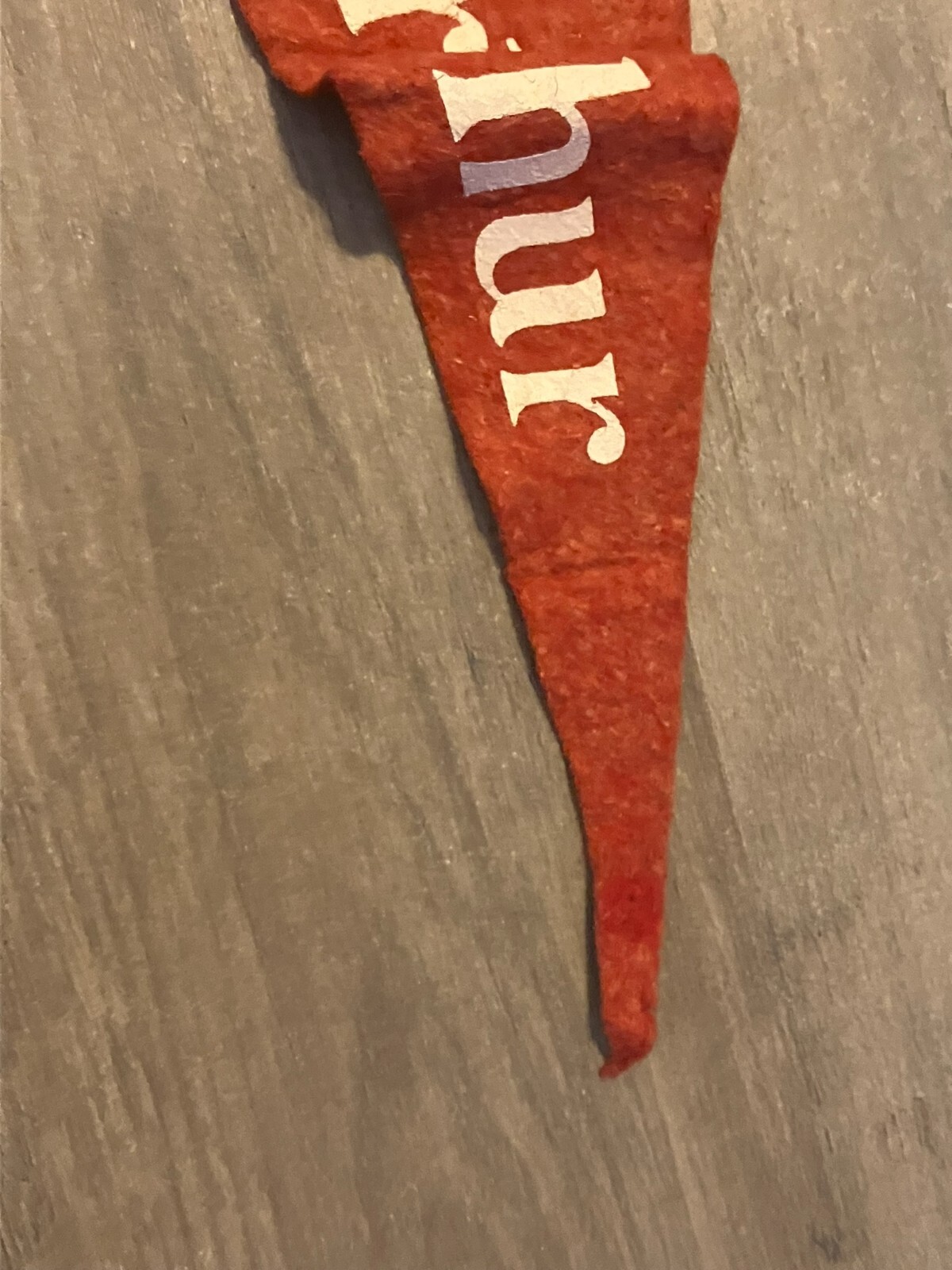 Vintage Felt Pennant Post WWII / Korean War Pennant Flag Red General MacArthur