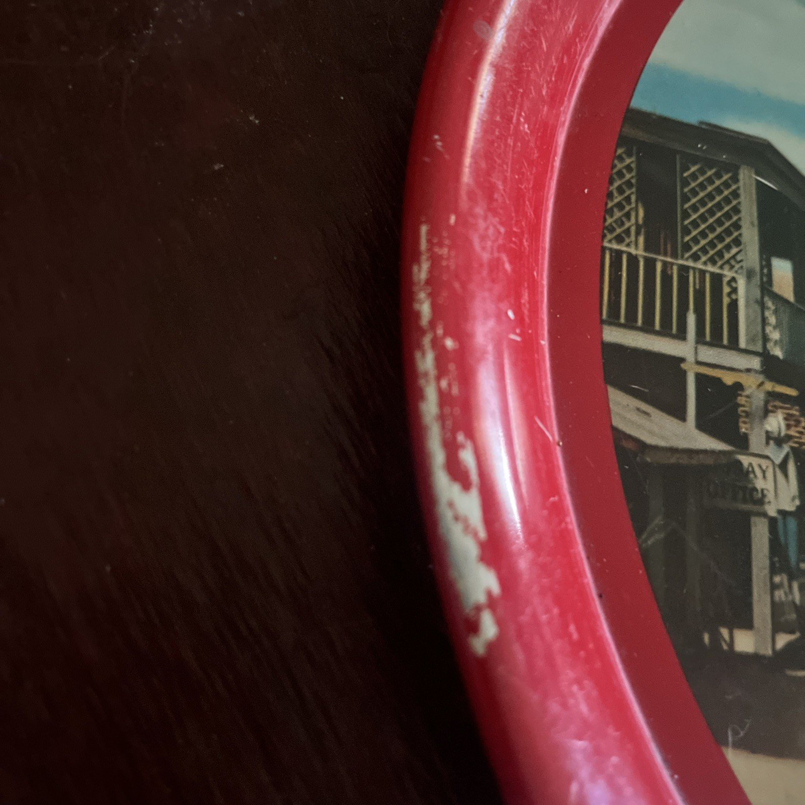 Old Tucson Arizona 10 Inch Souvenir Tray Vintage Collectible Souvenir Tray Tin