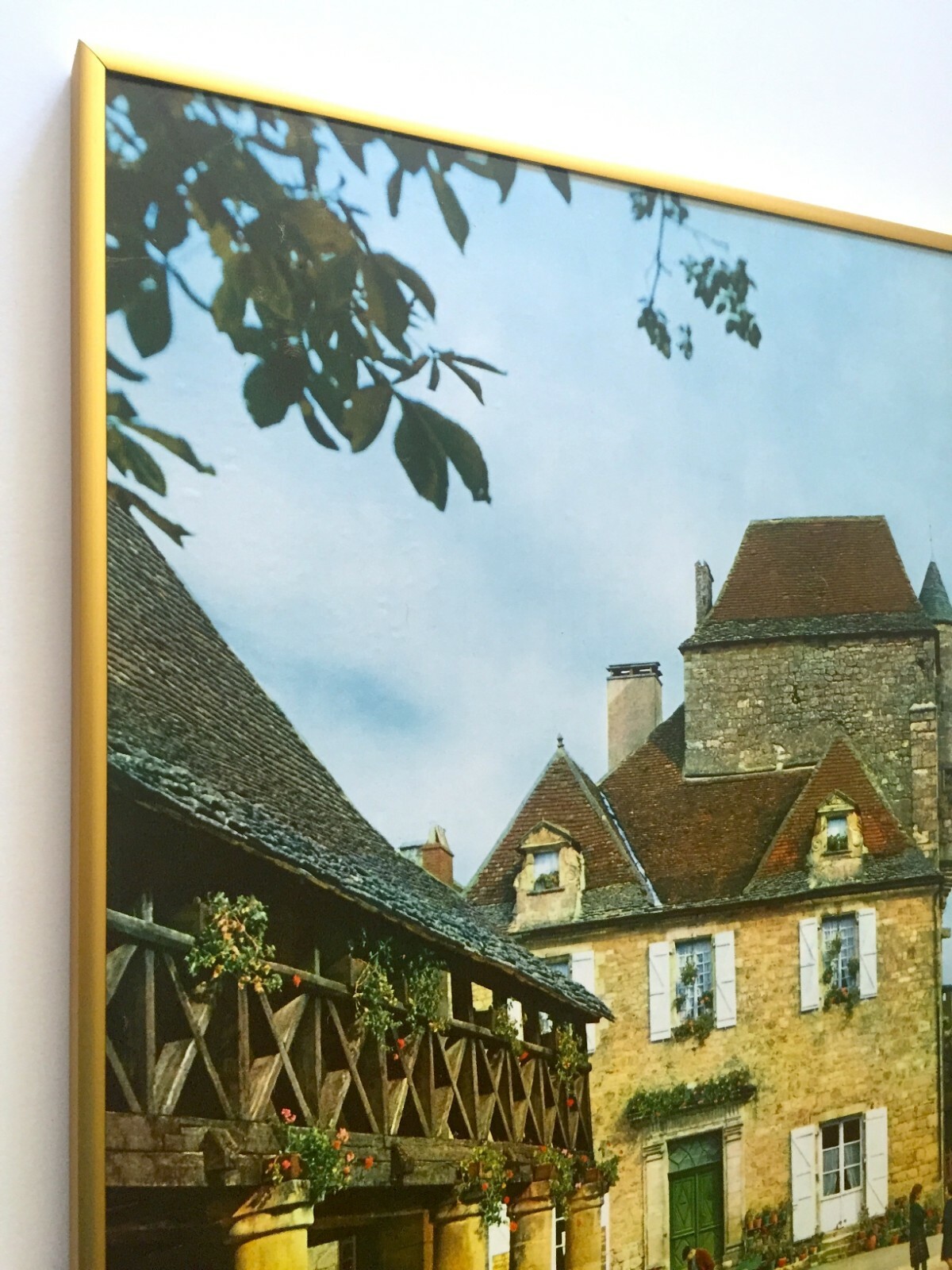 VTG MID CENTURY PERIGORD FRANCE LITHOGRAPH PRINT FRAMED COLLECTOR TRAVEL POSTER