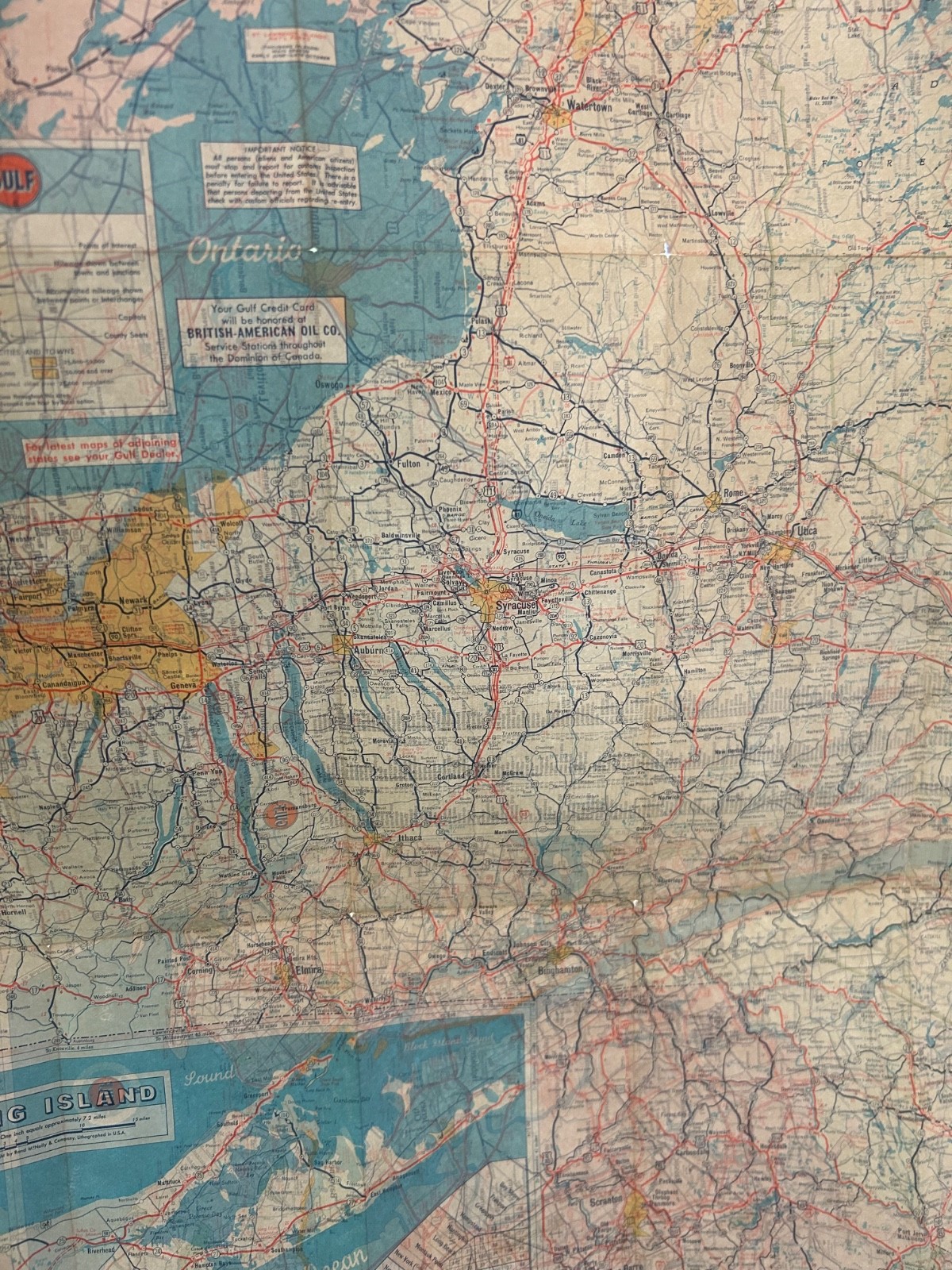 4 pc Vtg NY Travel Lot 1949 Vacationlands, 1950s Rock center, Gulf Map, 1968 NYC