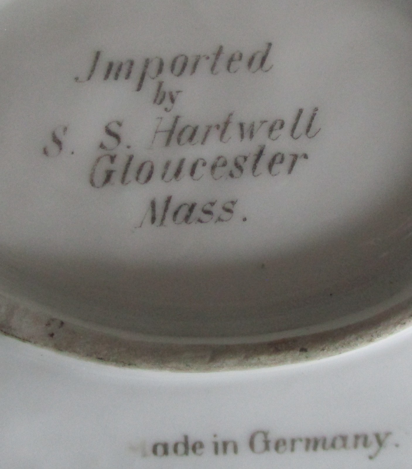 Early 20th Century Souvenir Porcelain Tray Harbor Gloucester Massachusetts
