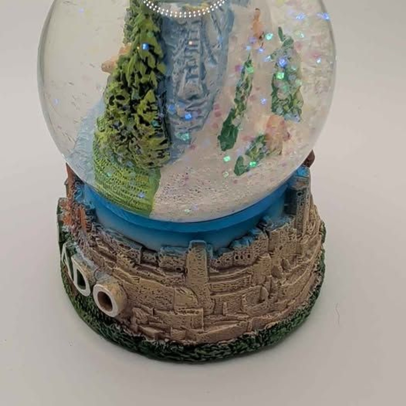 Vintage Colorado Souvenir Snow Globe with Deer and Mountain Scene