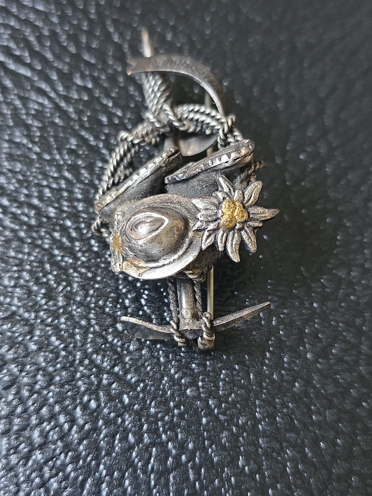 Vintage German Berchtesgaden Lapel Hat Pin Metal Bavaria Souvenir