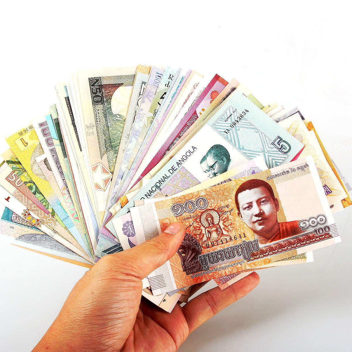 Lots 100X Different Real Paper Money 50 Countries World Banknotes Collection UNC
