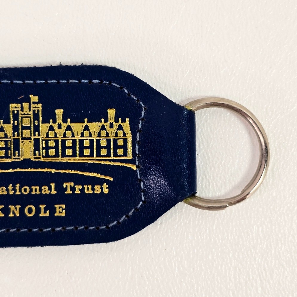 The National Trust Knole Kent United Kingdom Blue Leather Souvenir Keyring