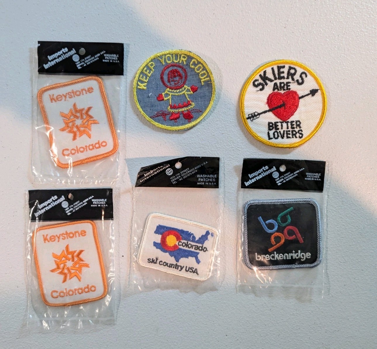 Lot- 6 Vintage Ski Resort/ Skiing Patches Colorado, Breckenridge, Keystone