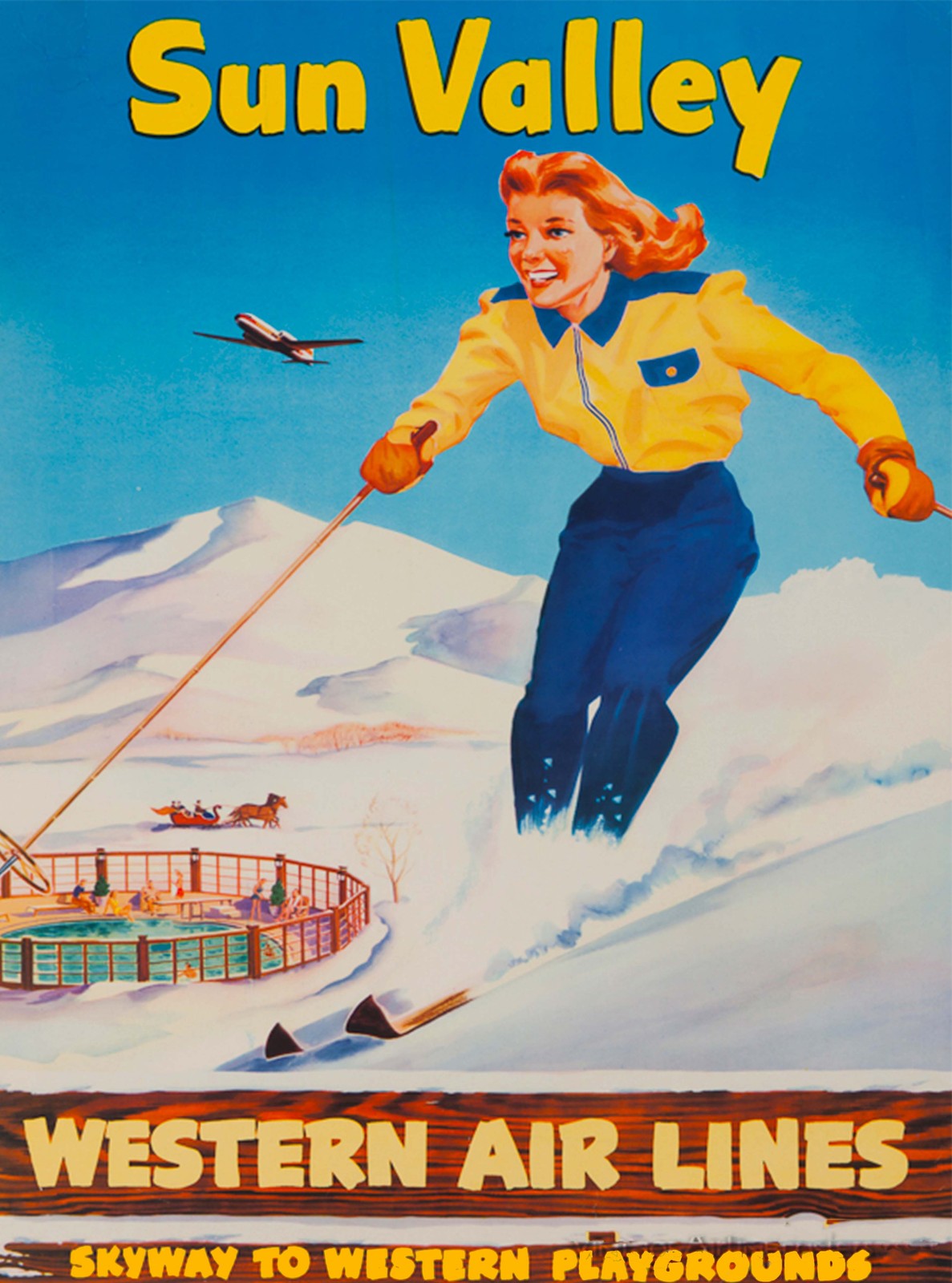 Sun Valley Idaho United States America Vintage Travel Advertisement Poster 5