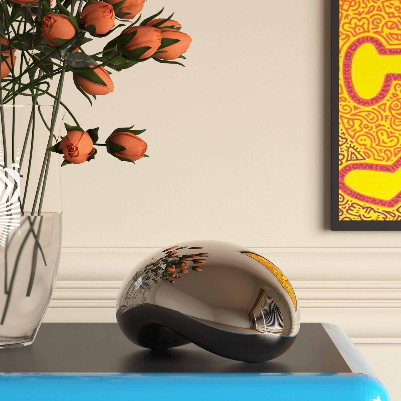 Chicago Bean Replica: Polished Stainless Solid Steel Desk Art – Cloud Gate