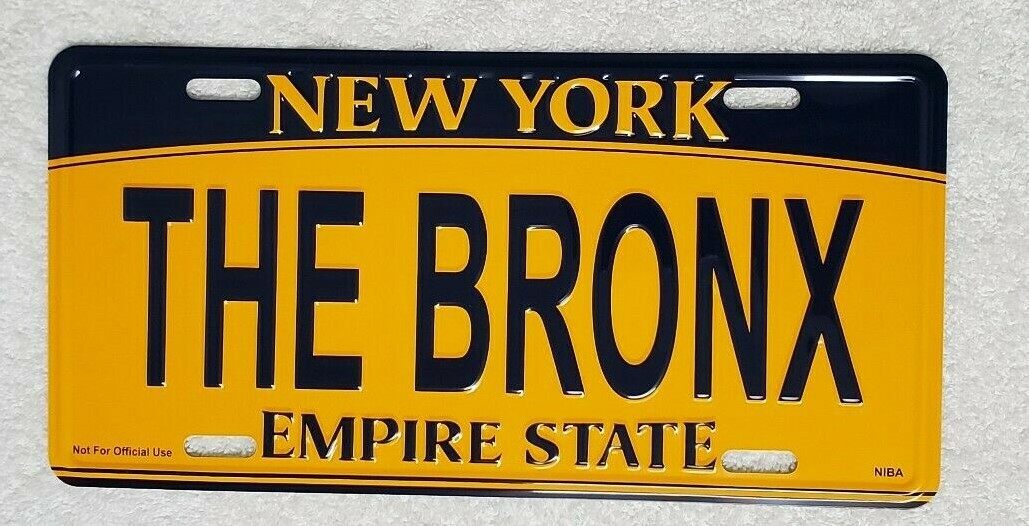 “THE BRONX” New York License Plate Official Size Embossed Souvenir Travel Gift