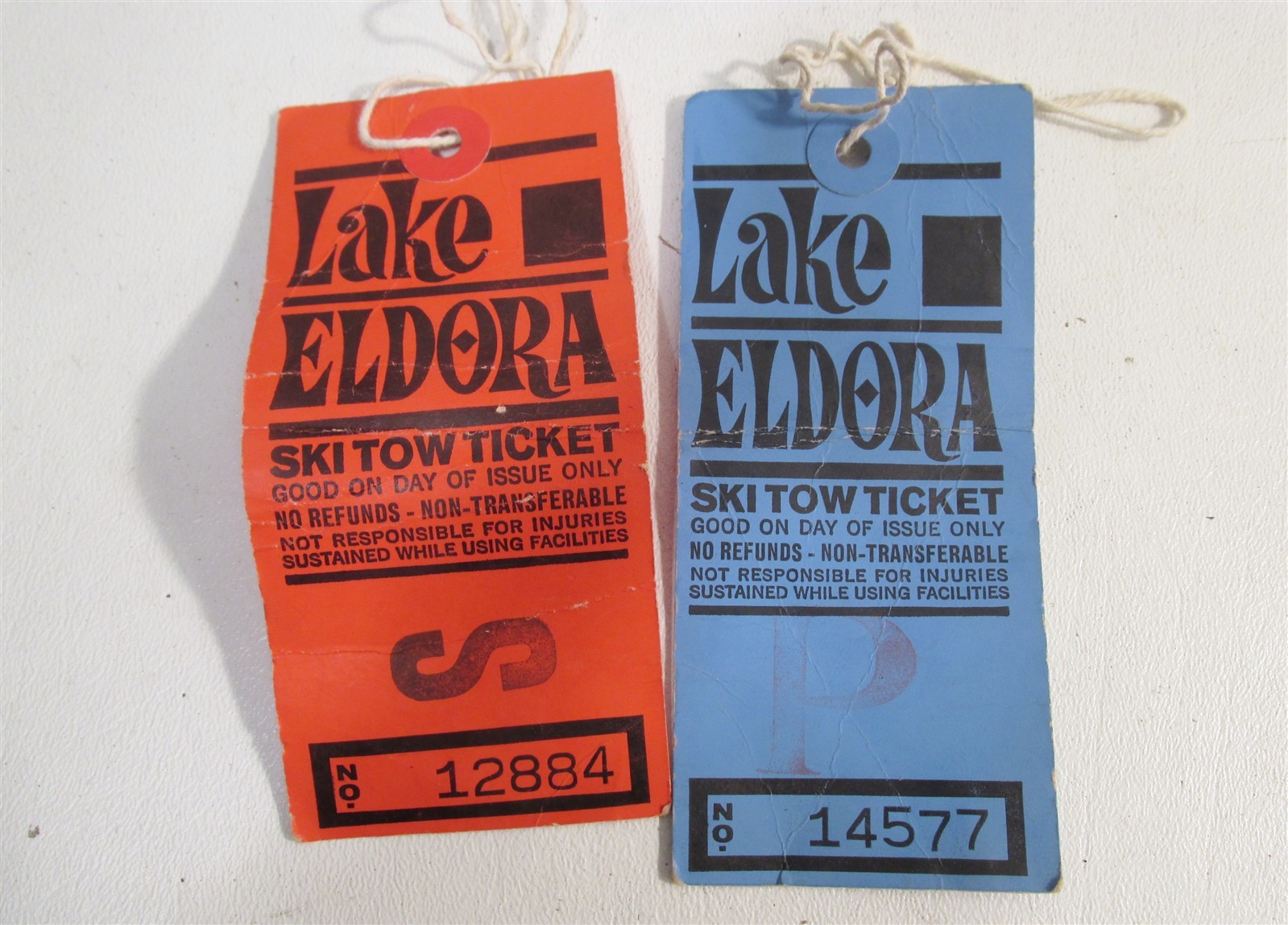 1960s Lake Eldora Colorado Lot 2 Ski Lift Tickets Pass Midcentury Skiing