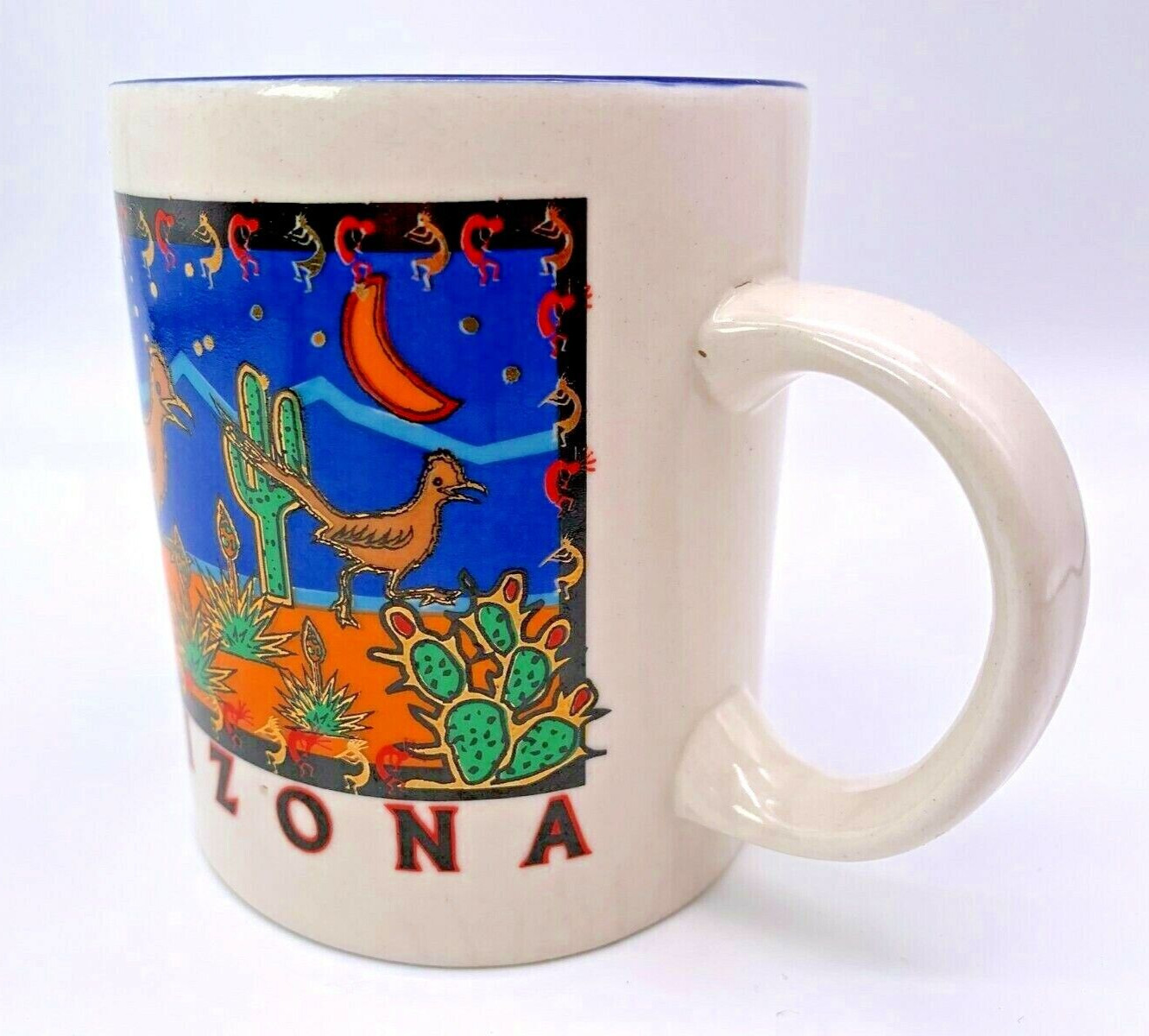 Arizona Vintage Coffee Cup with Roadrunners Cactus Desert Unbranded