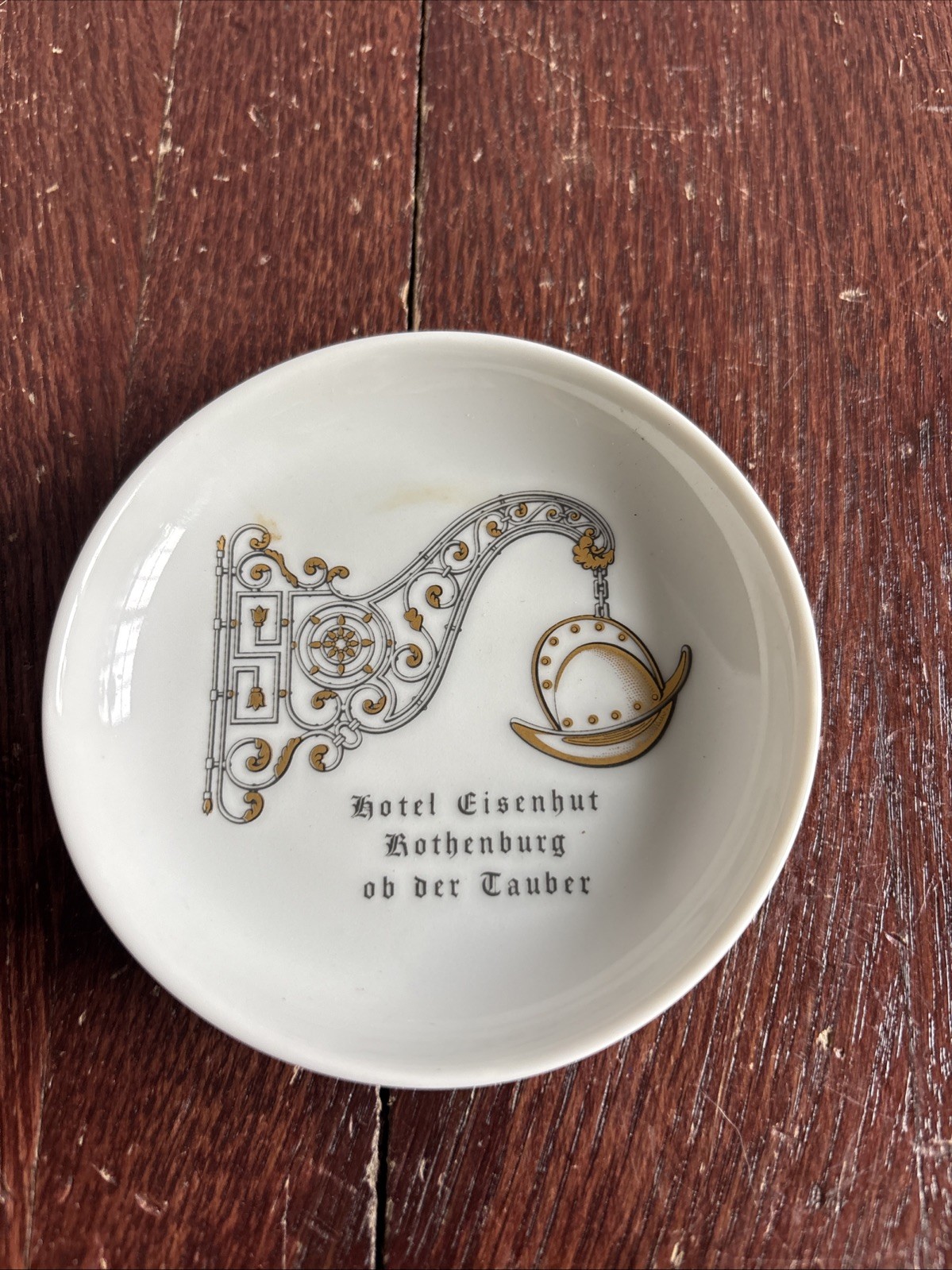 Trinket Dish Branded for Hotel Eisenhut Rothenburg ob der Tauber, Germany VTG