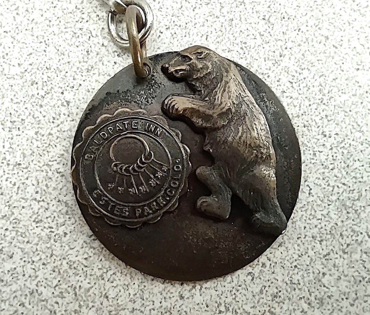 1950s Baldpate Inn, Estes Park, Colorado Souvenir Key Fob