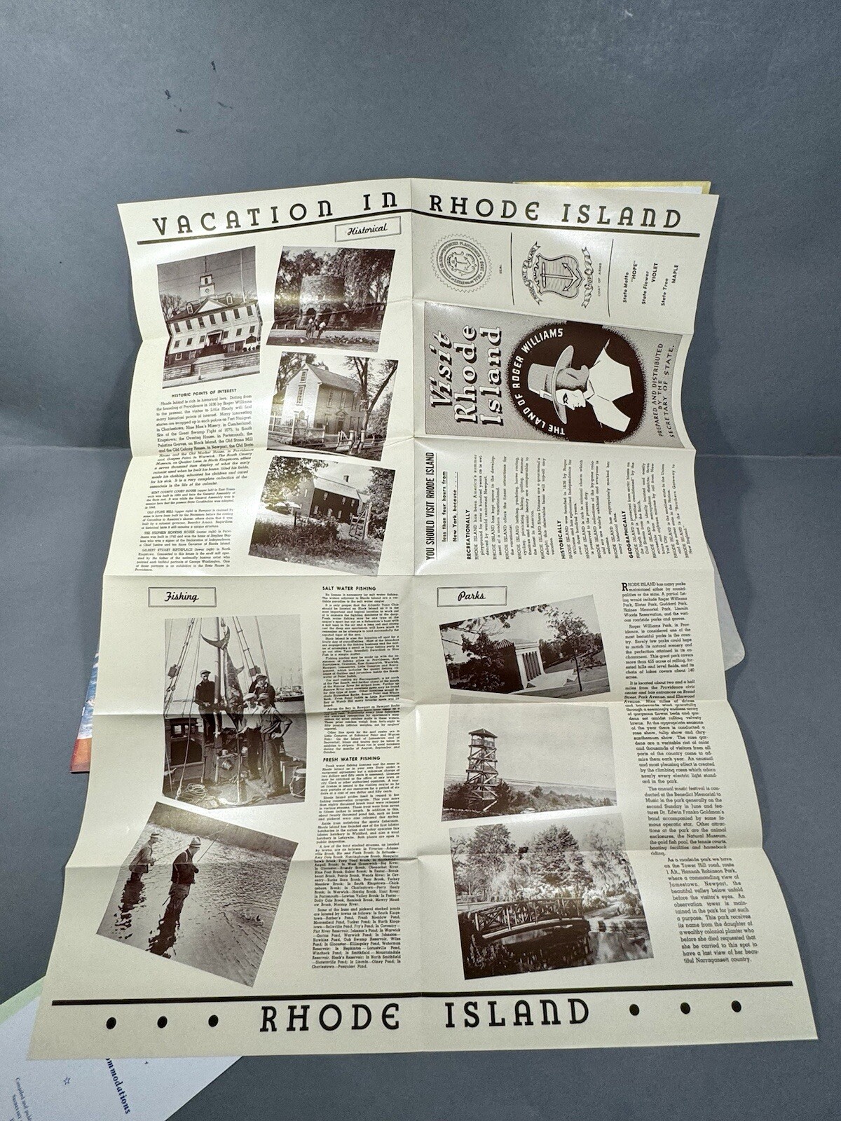 Vintage Rhode Island 1942 Travel Tourism Brochure Travel Pamphlet Booklets