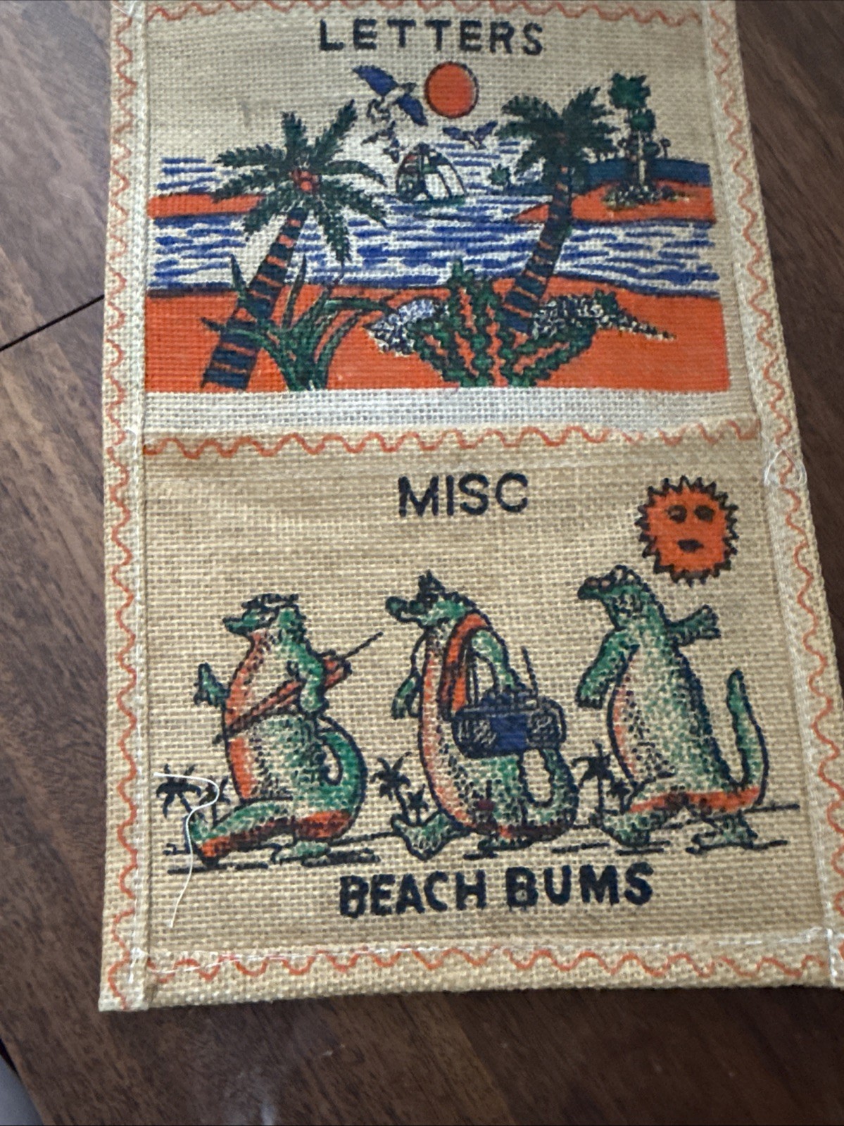 Vintage Florida Bills Letter Misc Wall Holder Beach Bums 60s Kitsch Gift Prop