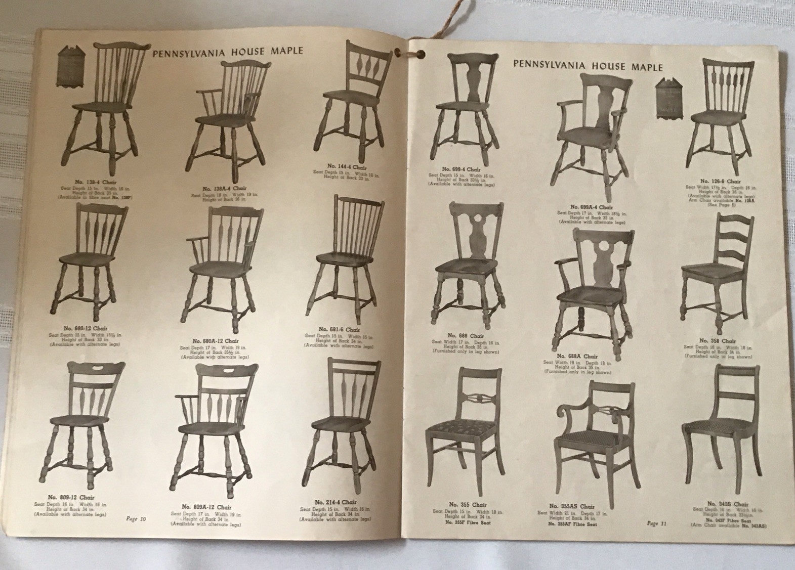 PENNSYLVANIA HOUSE MAPLE FURNITURE DISPLAY CATALOG, Lewisburg, Pa