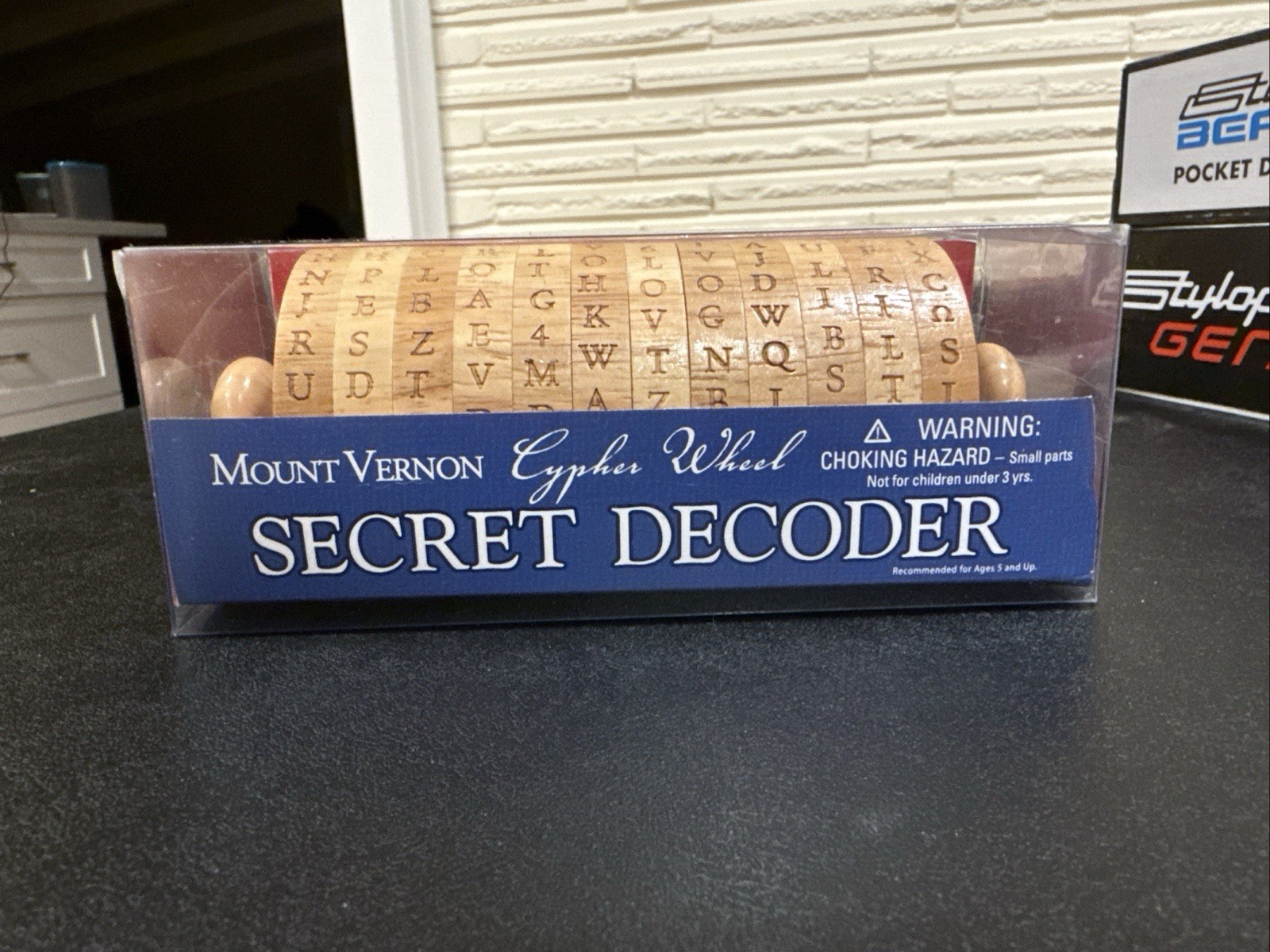 SECRET DECODER from MOUNT VERNON CYPHER WHEEL INVENTED BY JEFFERSON 1790