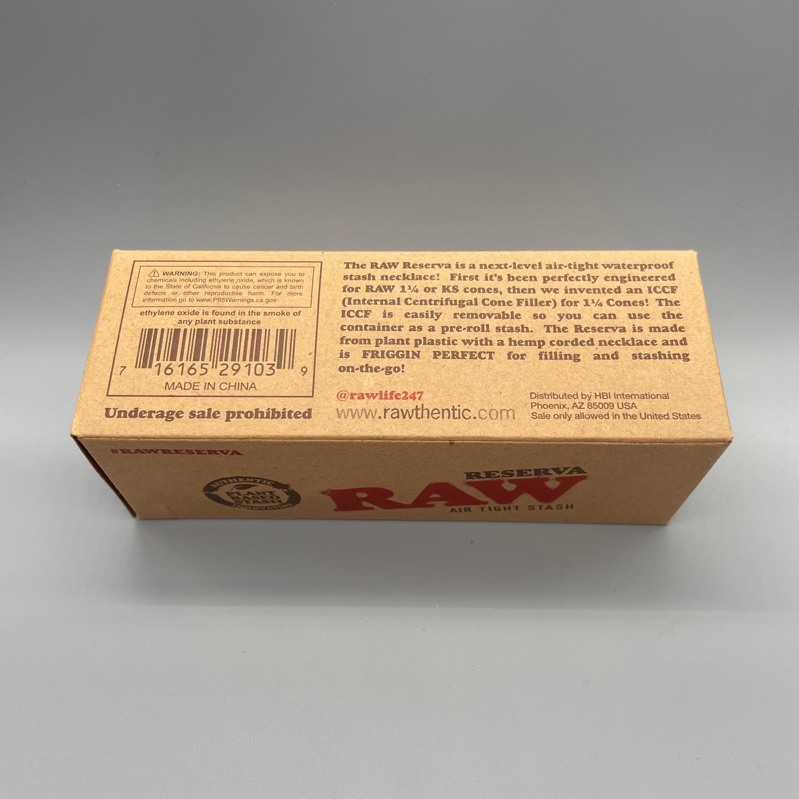 New Raw Reserva Wearable Air Tight Stash Free Shipping