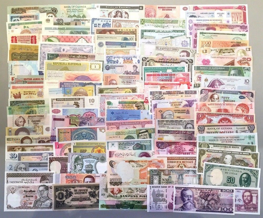 Lots 100X Different Real Paper Money 50 Countries World Banknotes Collection UNC