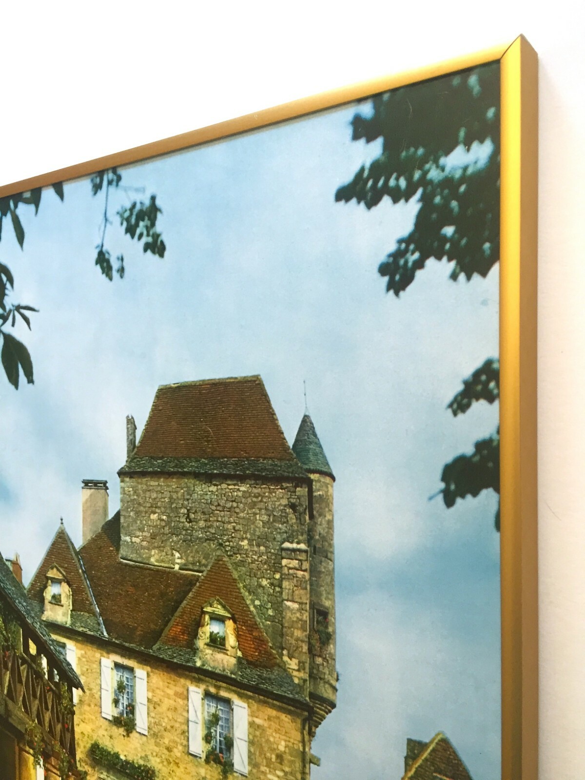 VTG MID CENTURY PERIGORD FRANCE LITHOGRAPH PRINT FRAMED COLLECTOR TRAVEL POSTER