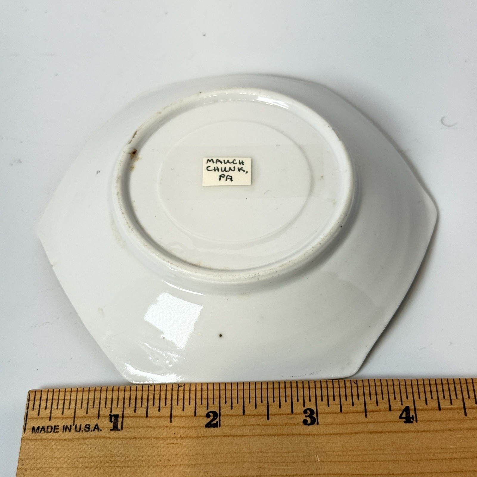 Mauch Chunk Pennsylvania PA Antique SWITZERLAND Souvenir TRINKET DISH PLATE