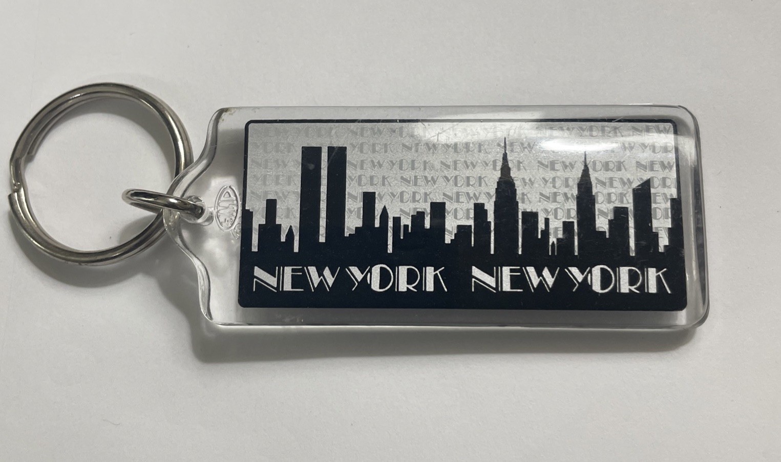 Vintage New York City New York Skyline Souvenir Travel Keychain Key Ring 1983