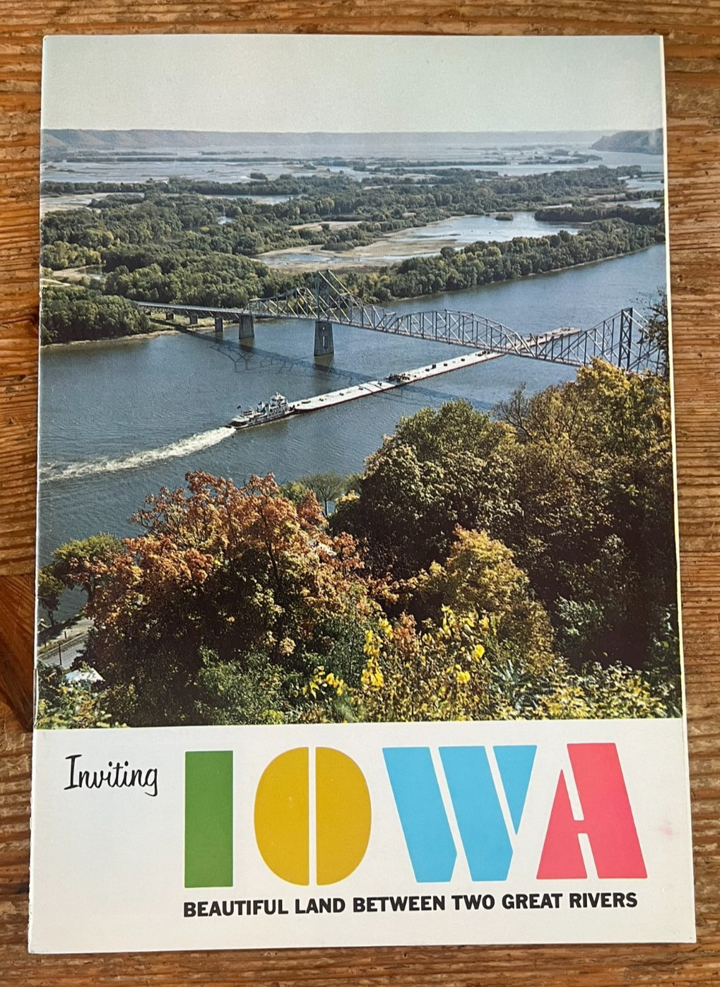 Vintage Iowa Tourism Brochure 1960s Travel Tourist Booklet Land Between 2 Rivers