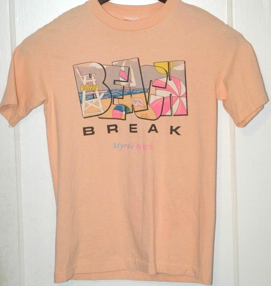 Vtg SPRING BREAK MYRTLE BEACH WEEK T SHIRT Rare 80-90’s Tee SOUTH CAROLINA USA