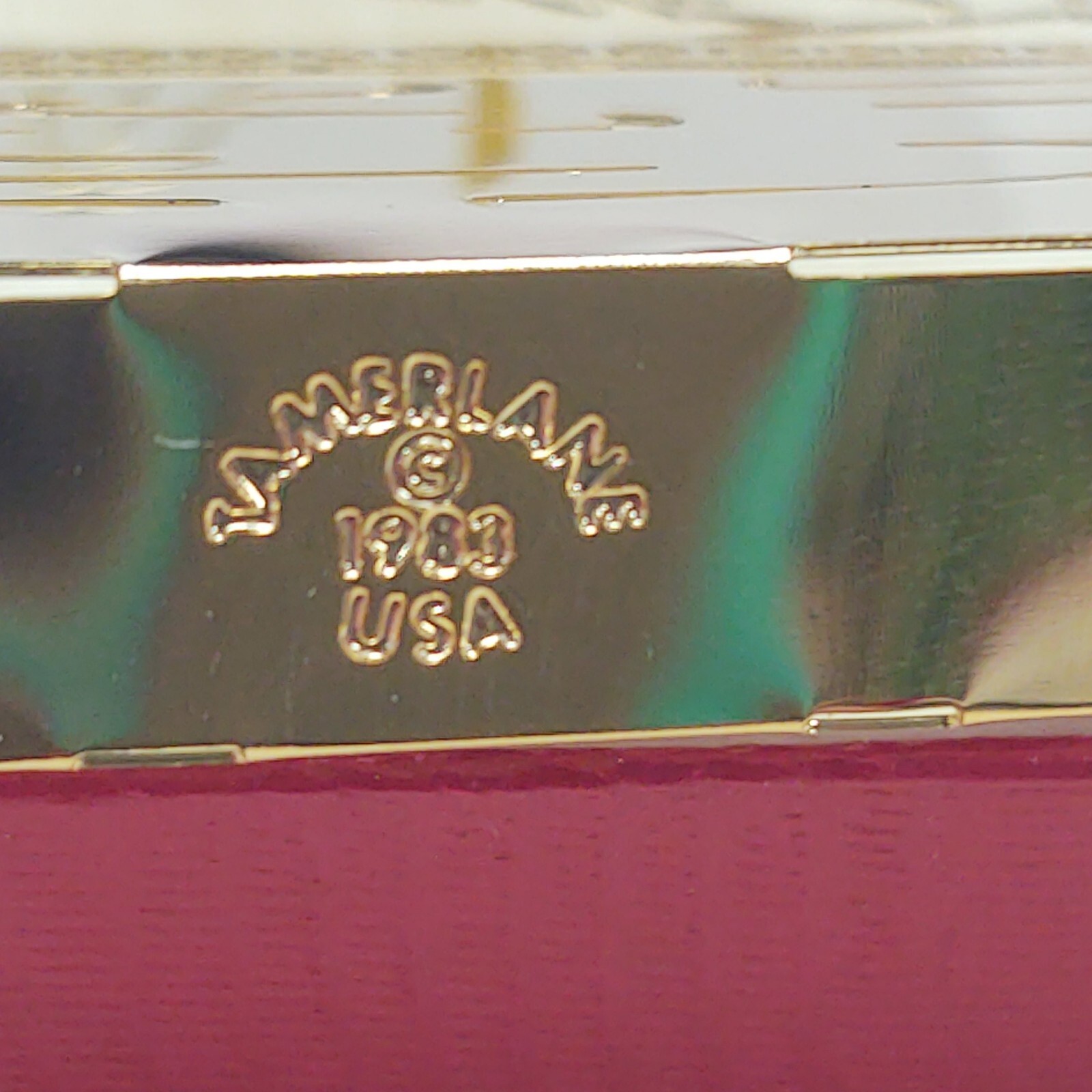 1987 McAlpin’s Cincinnati Skyline & Riverboat 24k Gold Plated Ornament w/Box