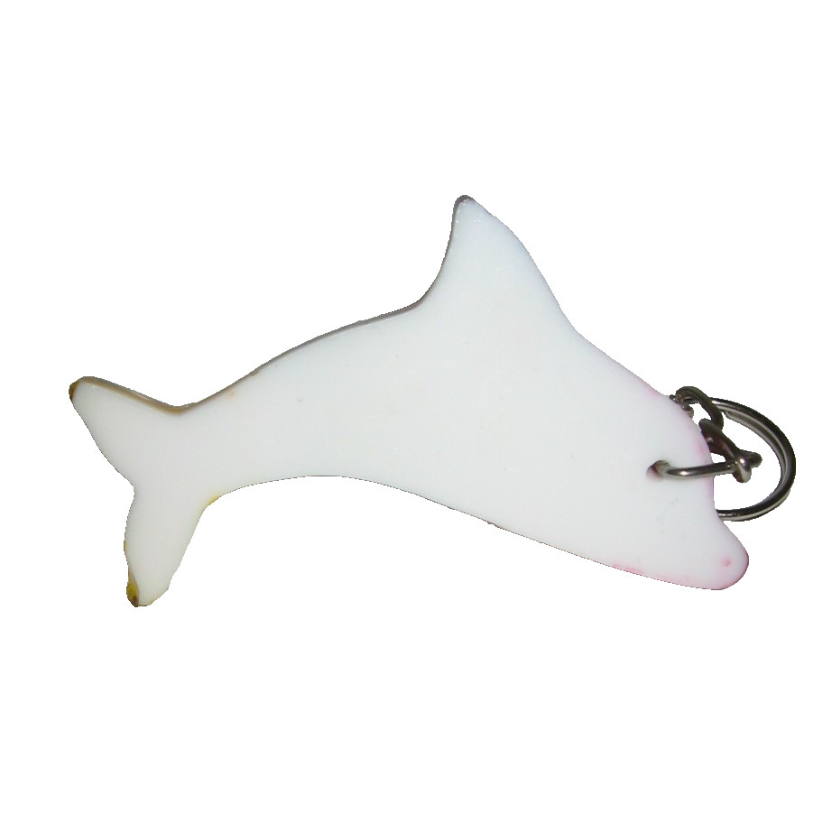 Progreso Souvenir Keychain Dolphin Porpoise Yucatan Mexico Multicolor Glitter