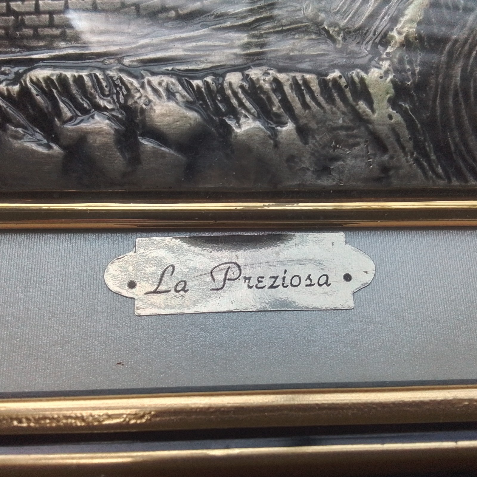 La Preziosa Sterling Silver on Resin Picture Italy Water Mill Multicolor 8″x10″