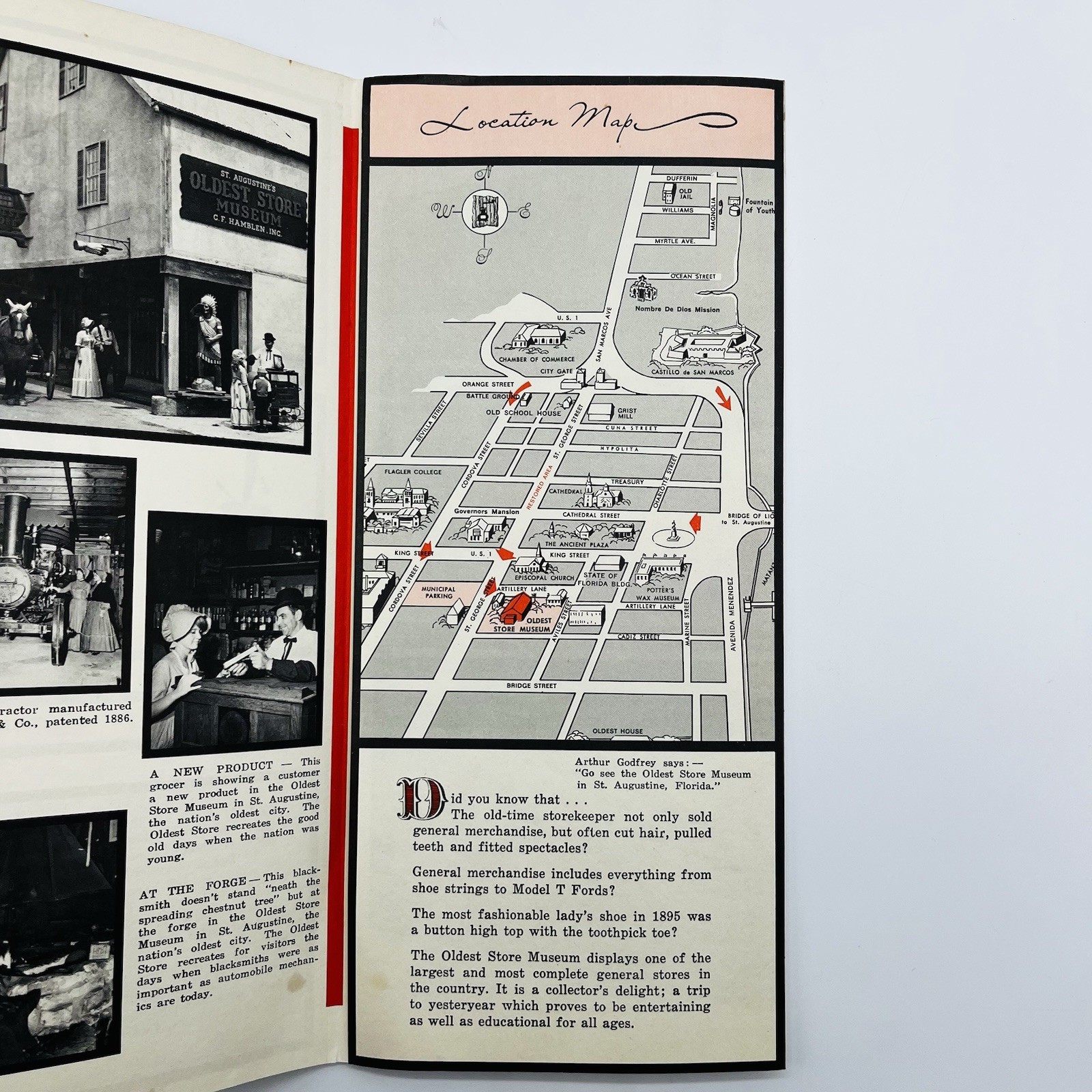 St Augustine’s Oldest Store Museum 1960s Brochure Florida Old General Store