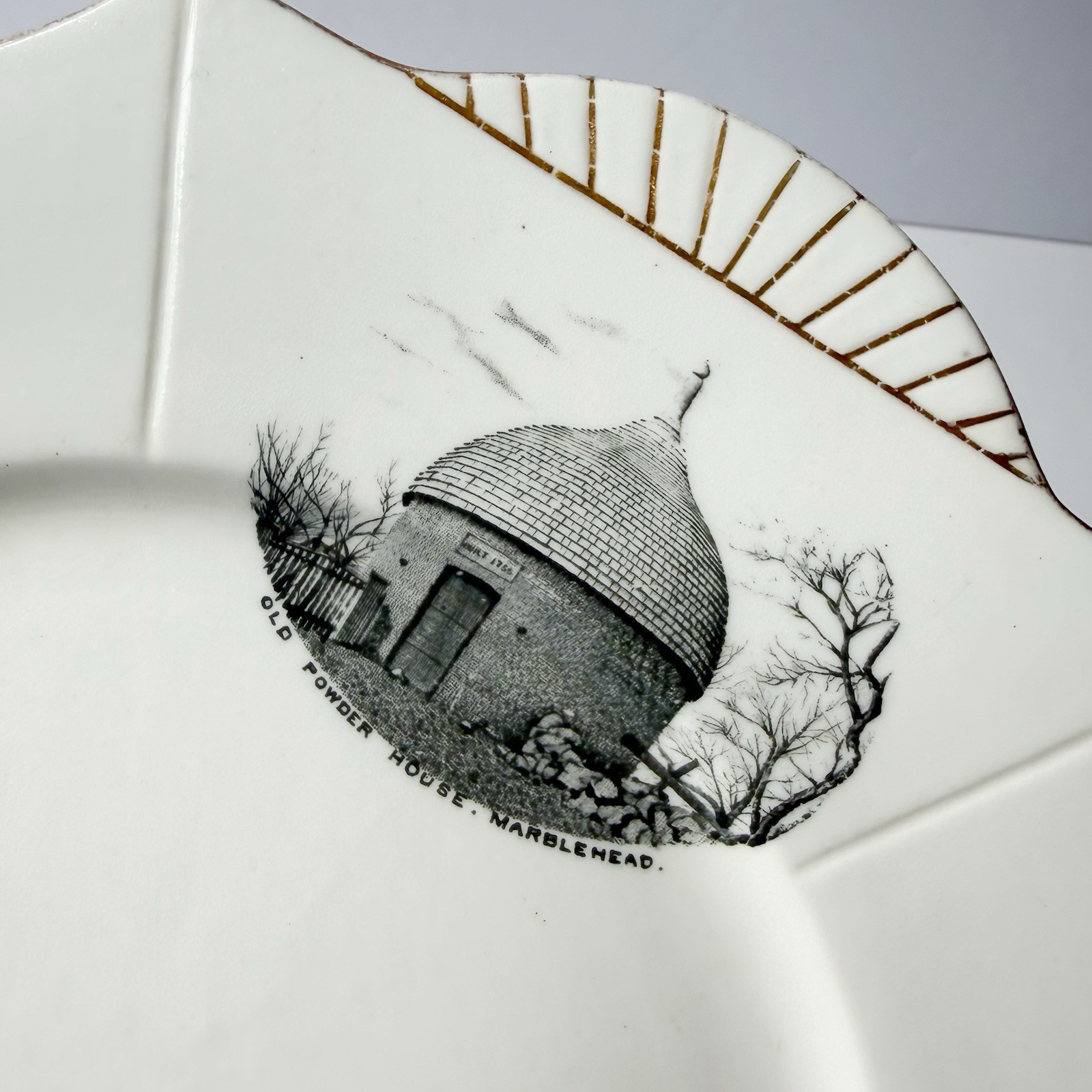 Vintage Marblehead Massachusetts Landmarks Porcelain Decorative Wall Plate