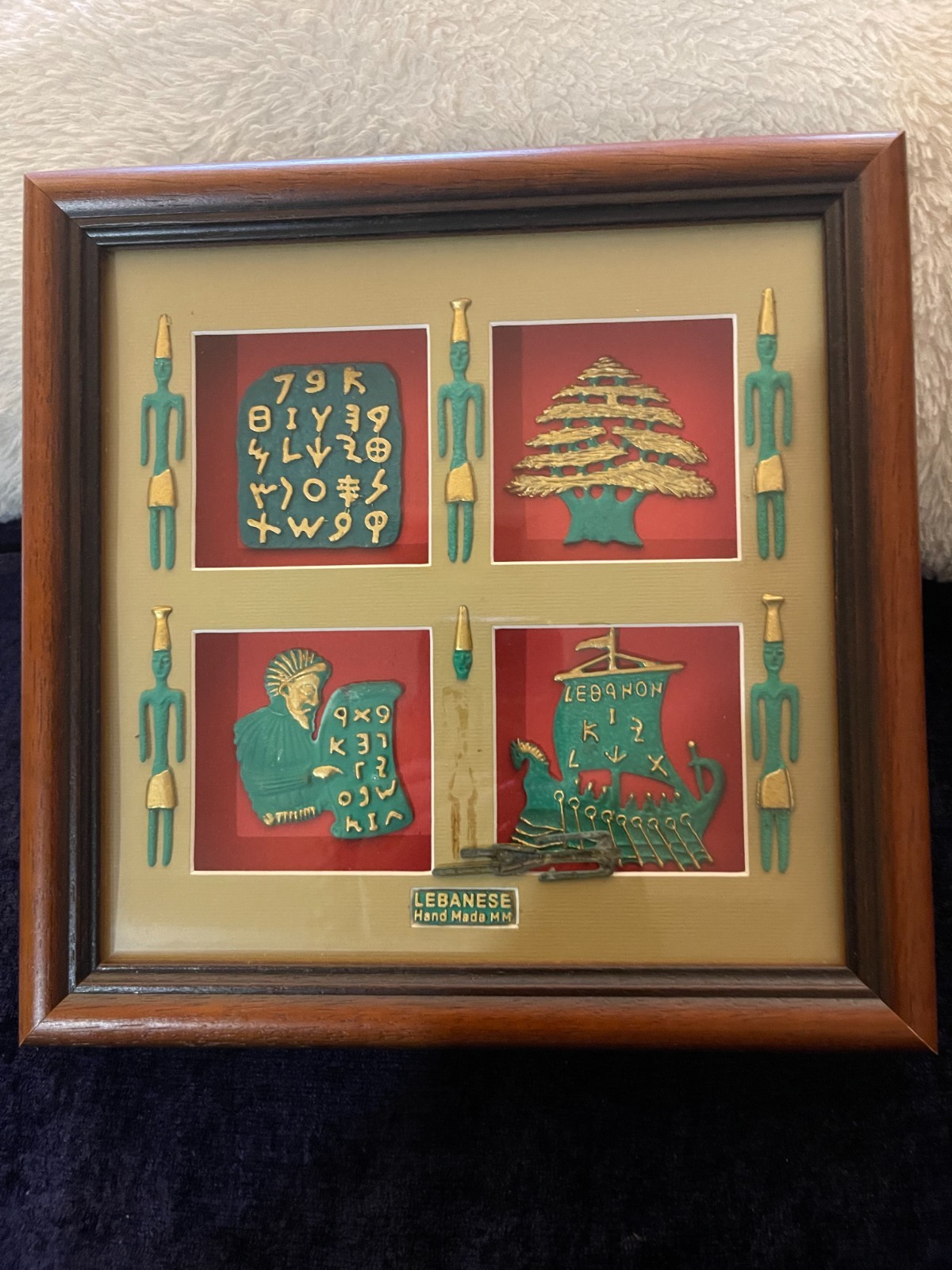 Handmade wooden luxurious Phoenician souvenir