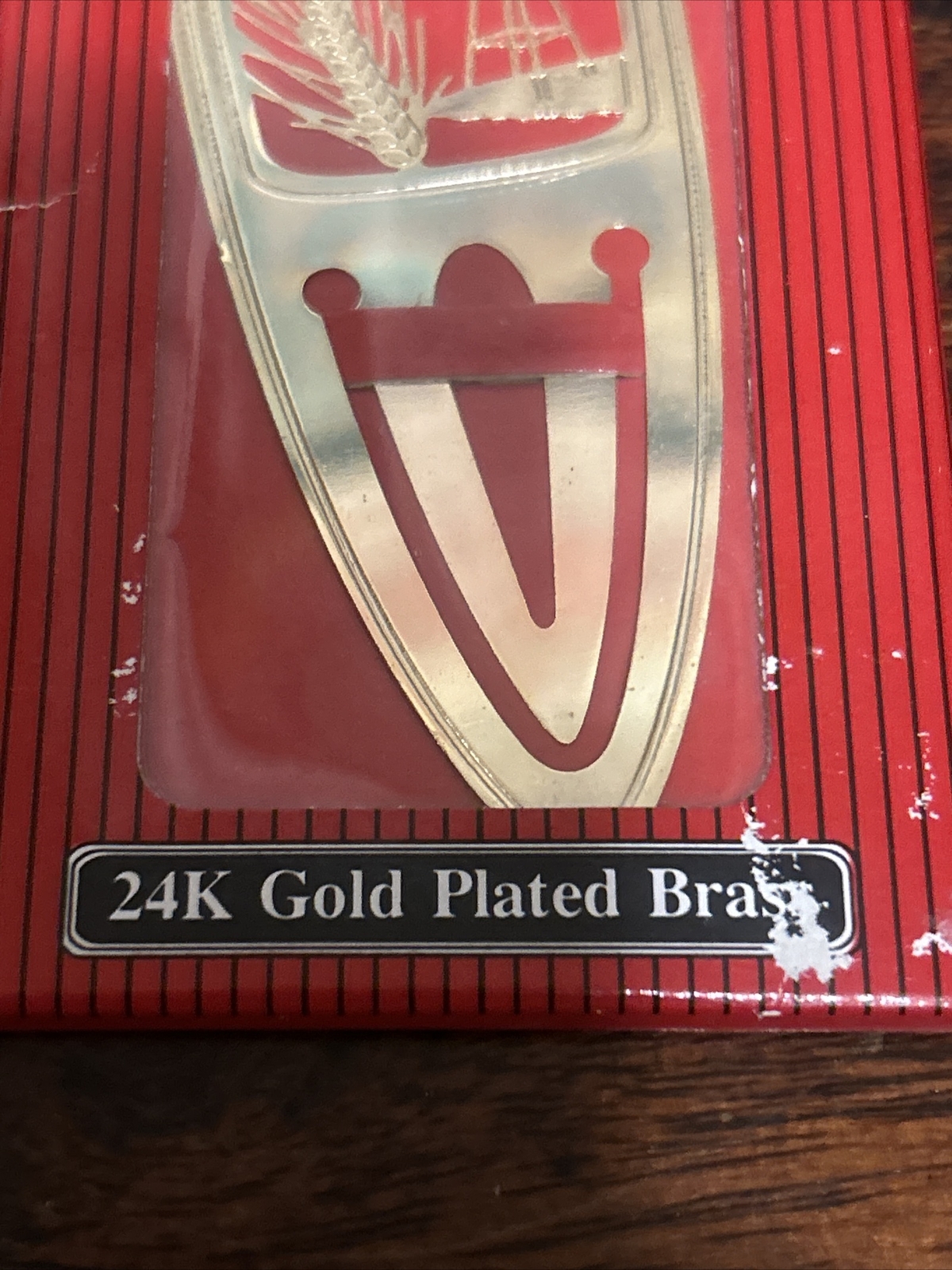 Kansas 24K Gold Plated Brass Bookmark Approx 3″ Souvenir New