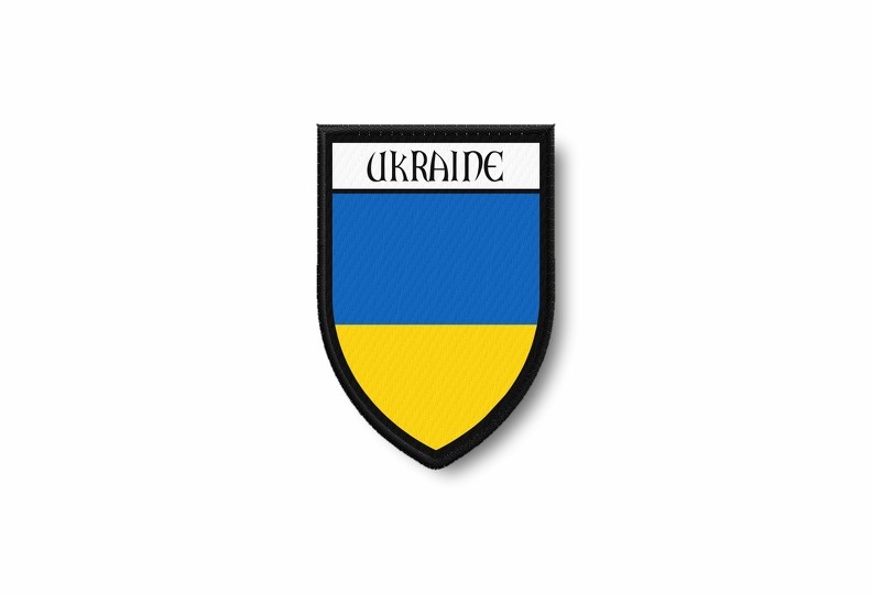 PATCH PATCHES EMBLEM IRON ON GLUE PRINT FLAG world crest ukraine