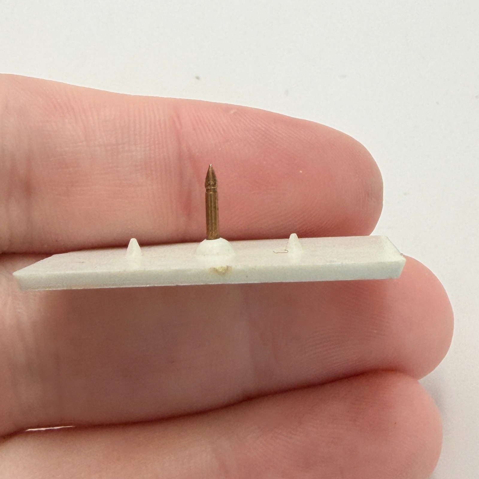 Kansas The Wheat State Map Shape Lapel Pin White Plastic Travel Tourist Souvenir