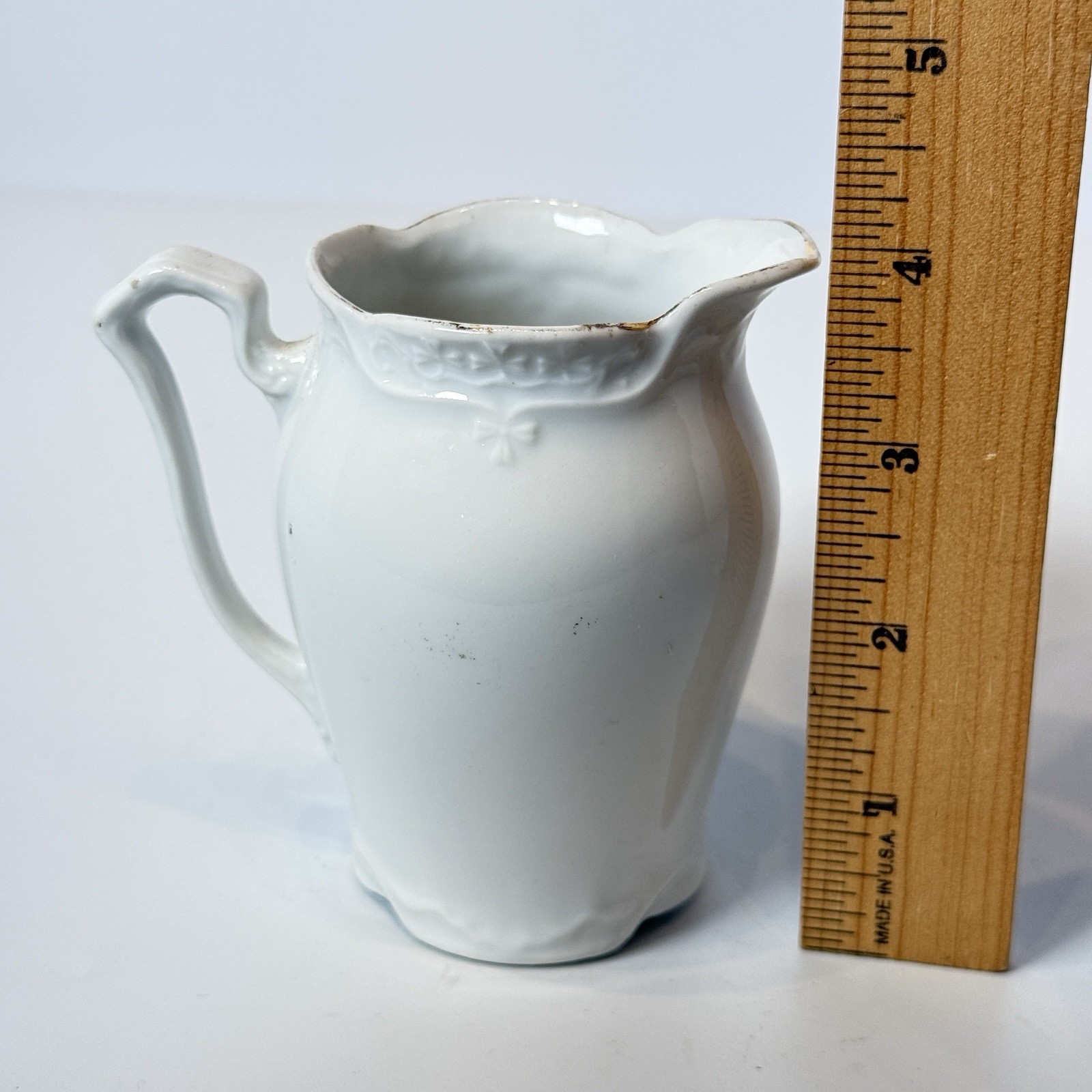 FREDONIA NY NEW YORK Souvenir TEMPLE STREET Porcelain Trinket CREAMER