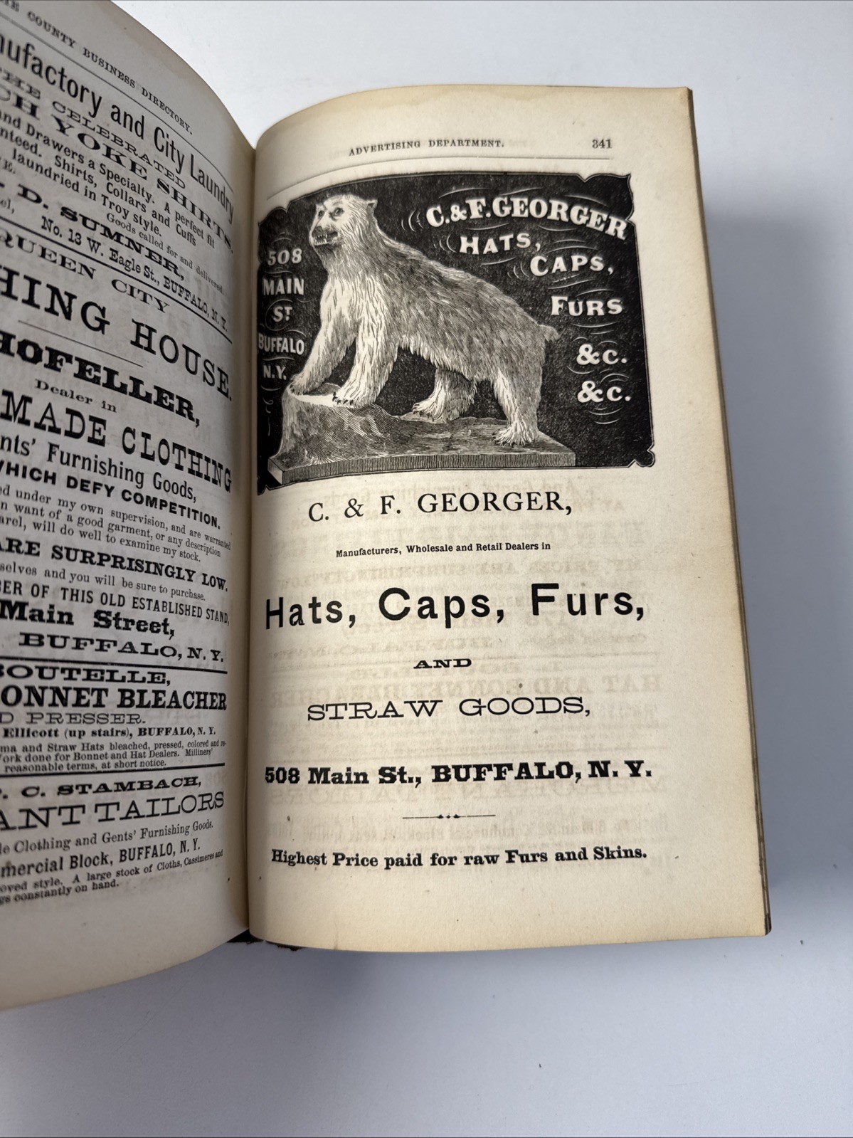 1870 Buffalo & Erie County, New York Directory – Local City History – Antique