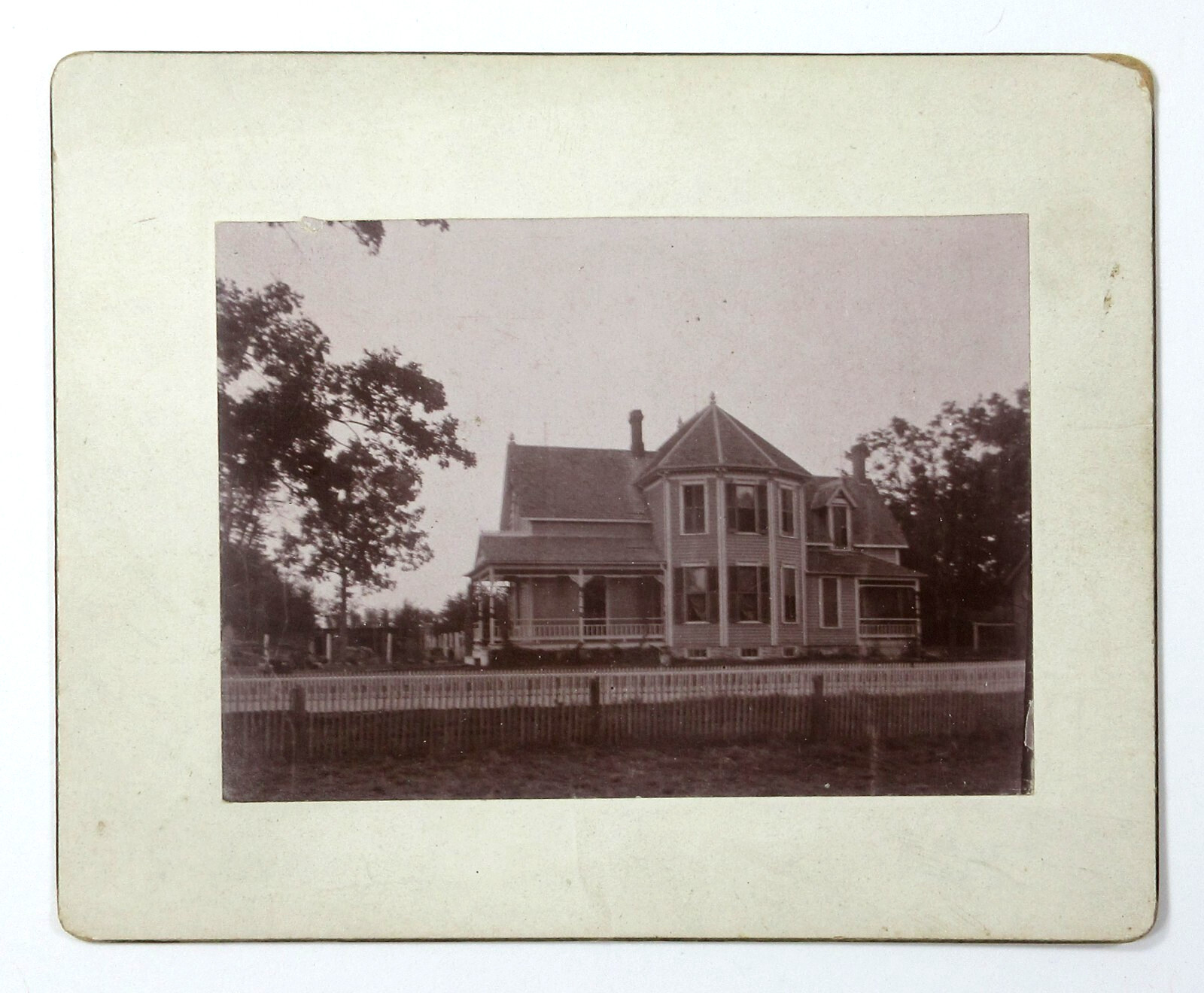 Center Point Linn County Iowa Cabinet Photo Heverly Family Farm House 1910-20s