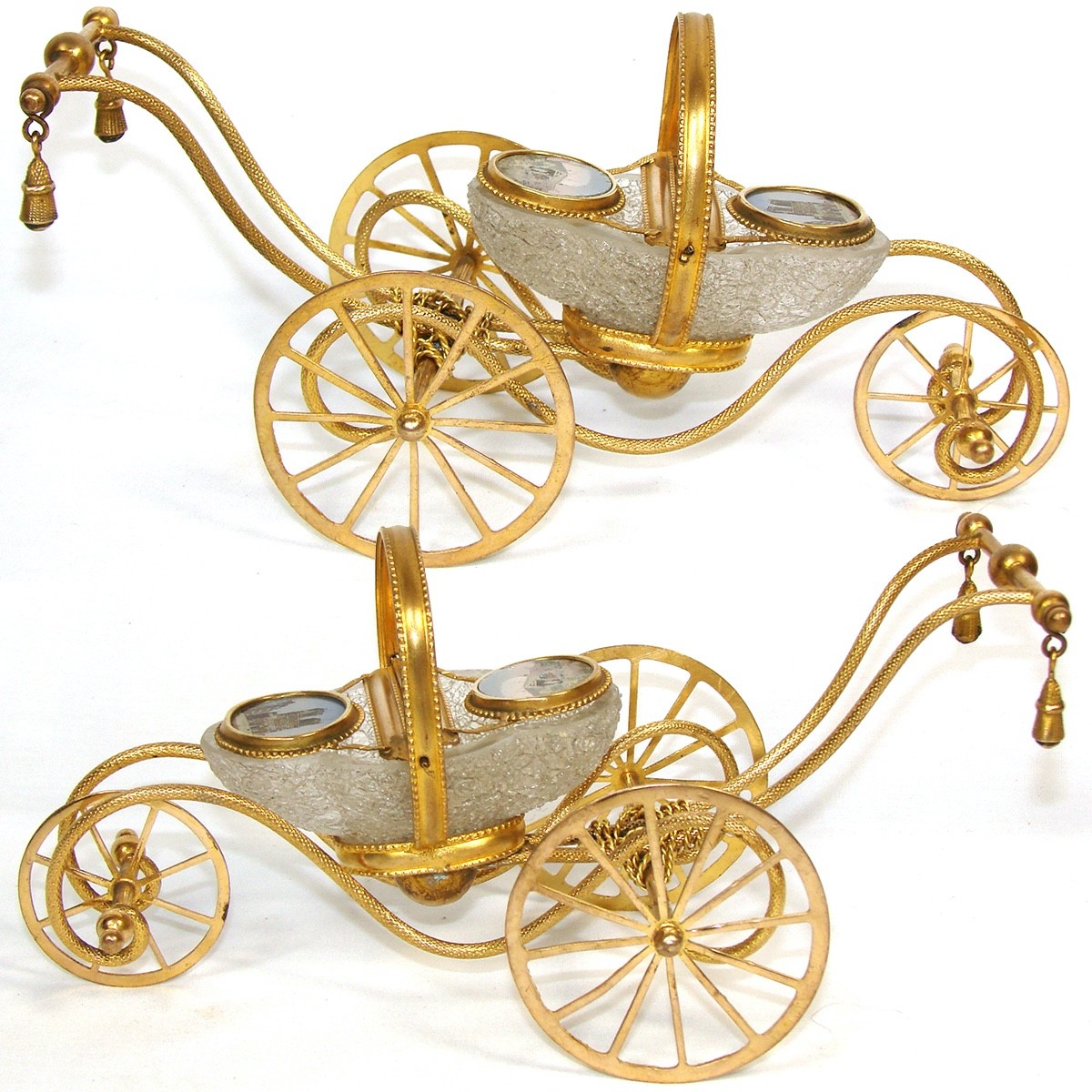 RARE 9″ Palais Royal Carriage Box, Jewelry Casket, Grand Tour Eglomise, Opaline